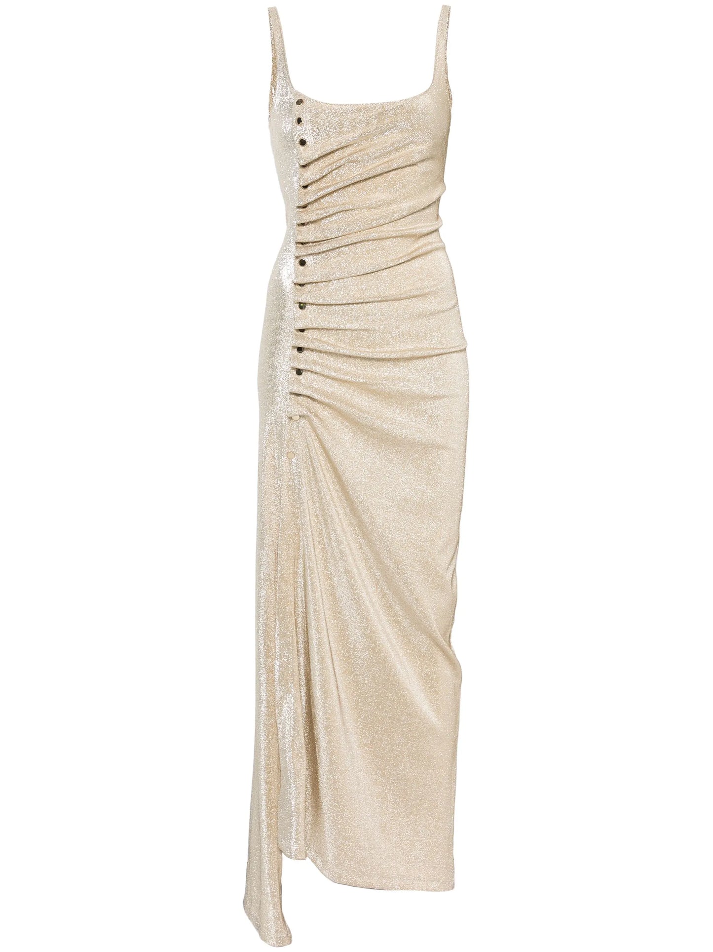 draped jersey midi dress