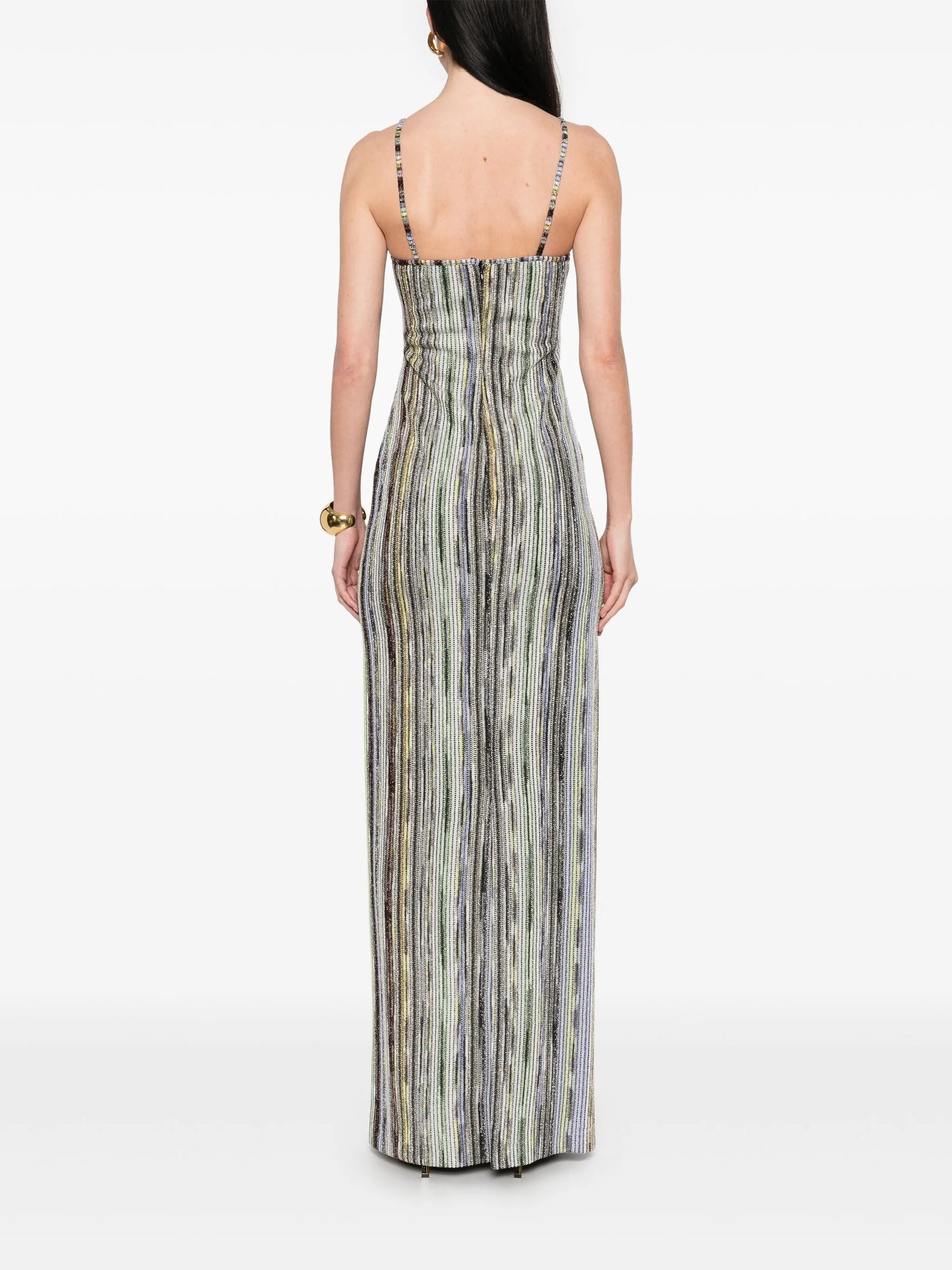striped lurex dress