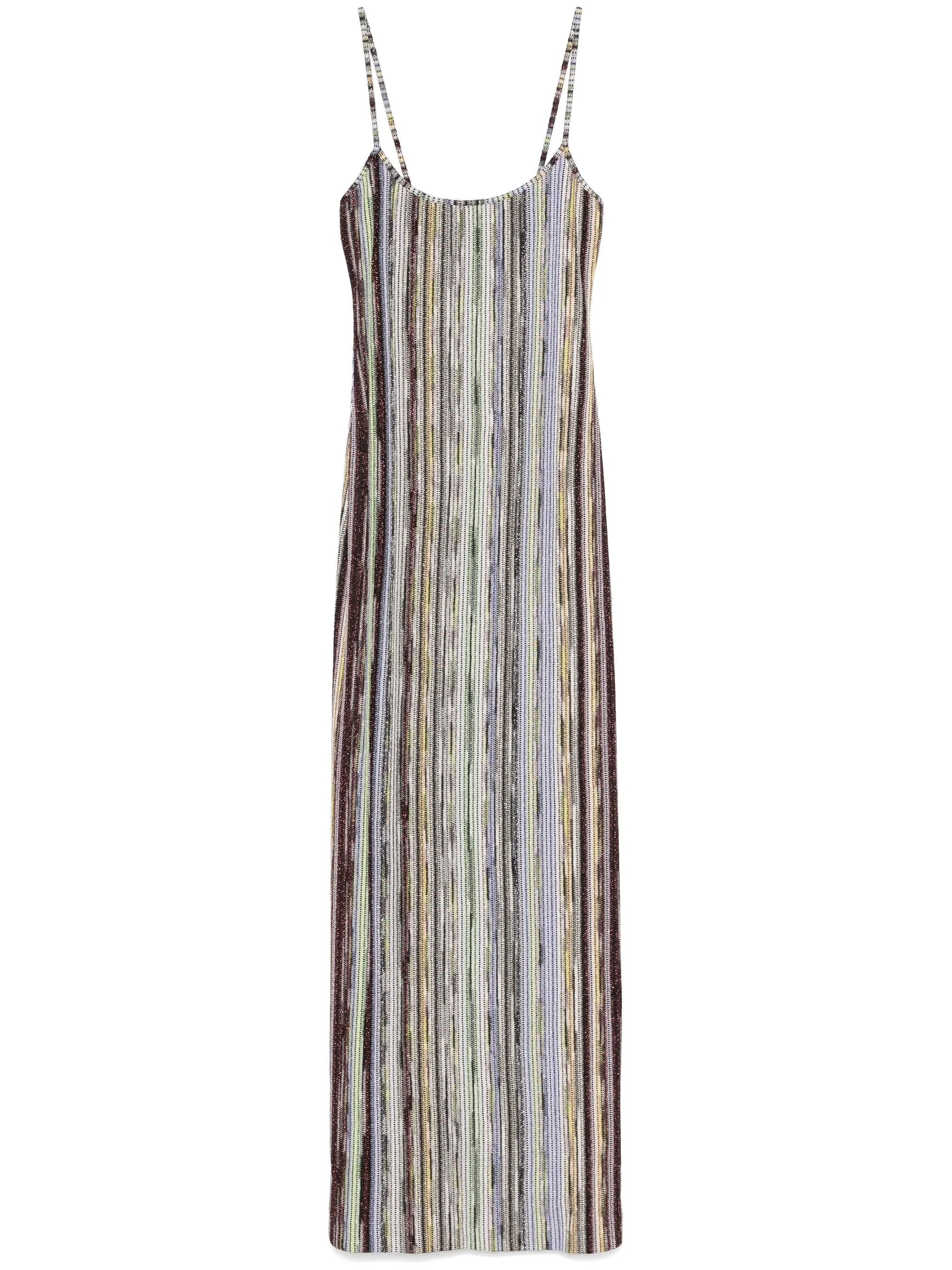 striped lurex dress