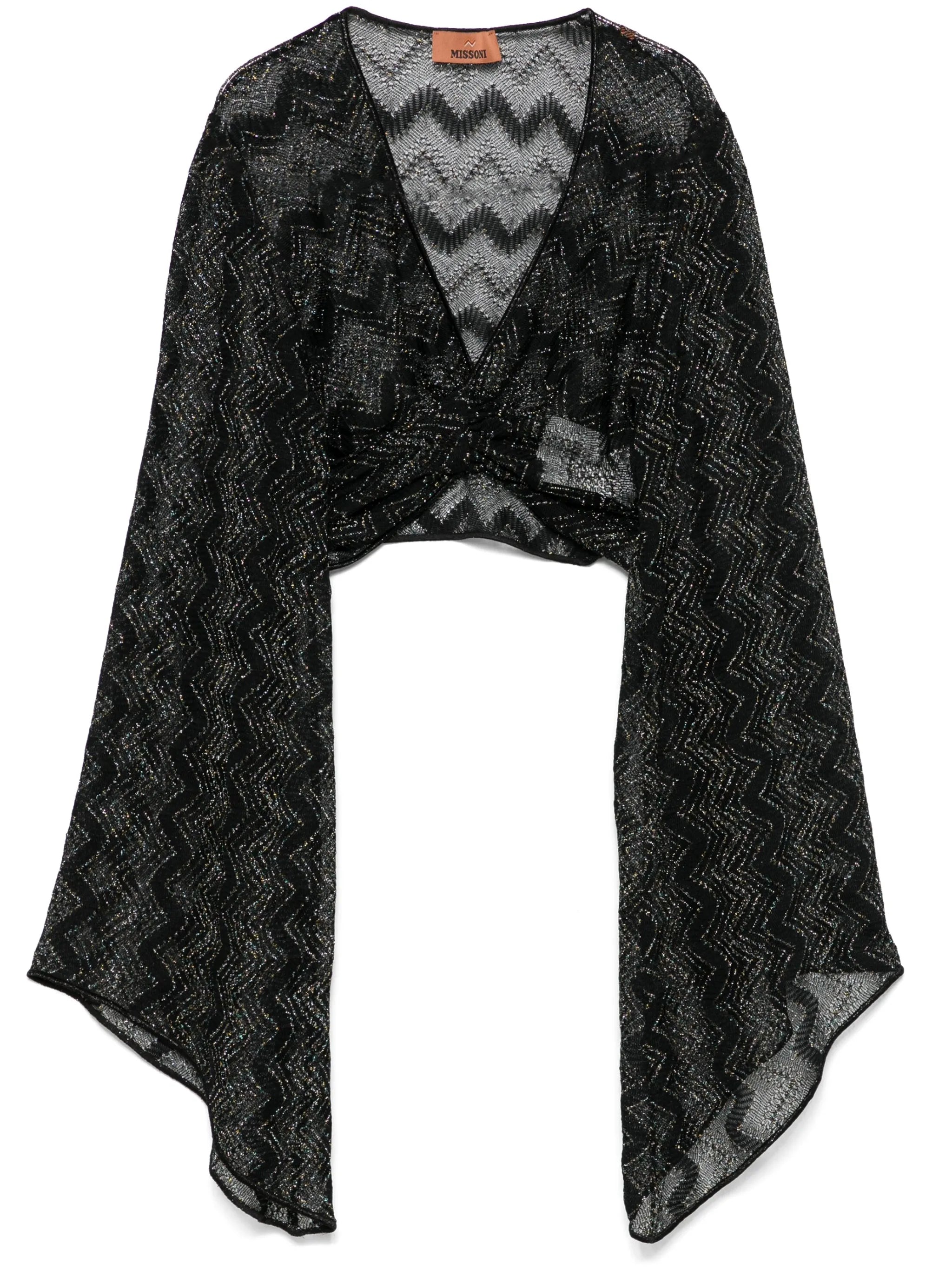 crochet-knit cropped top