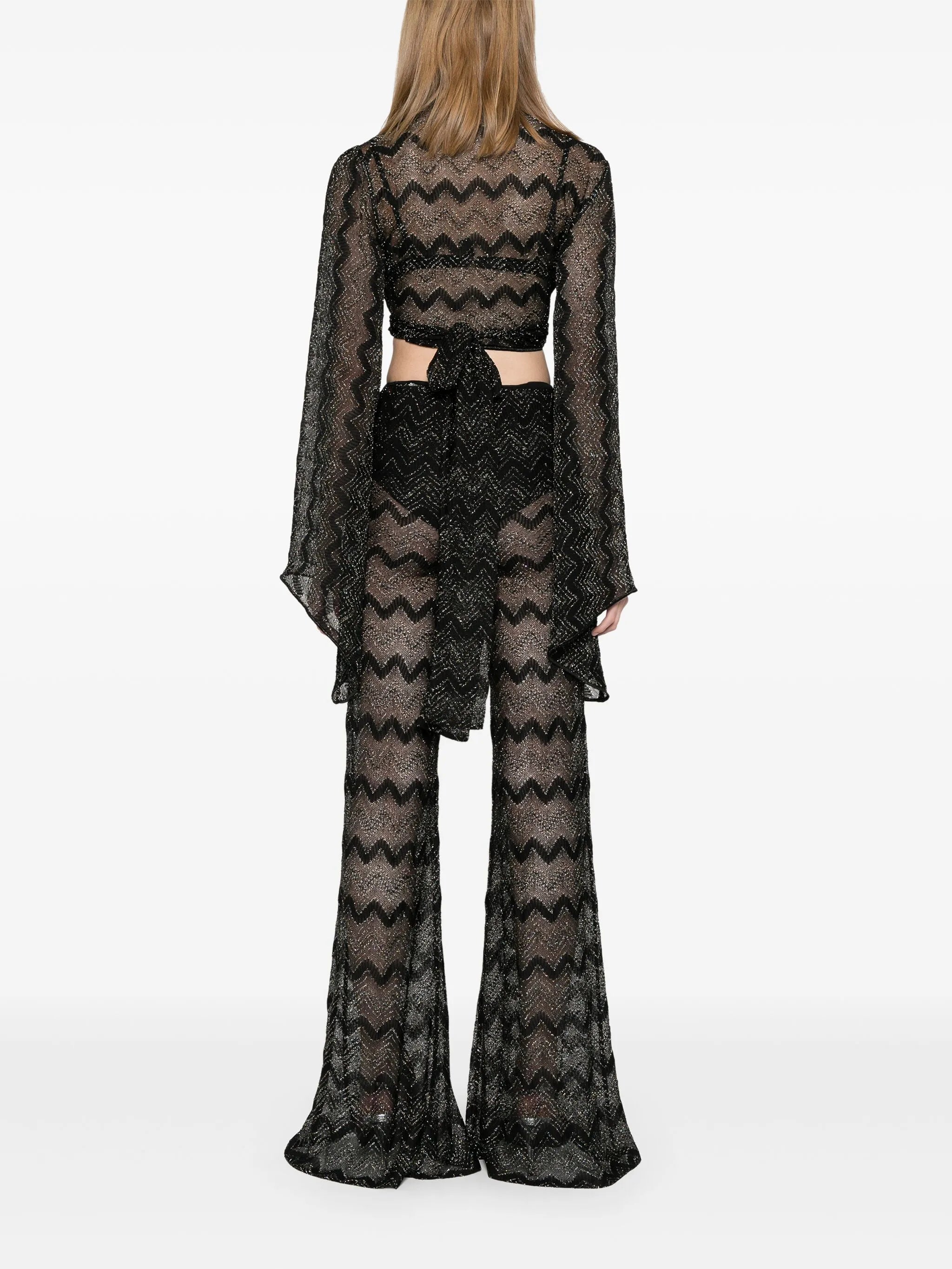 crochet-knit cropped top
