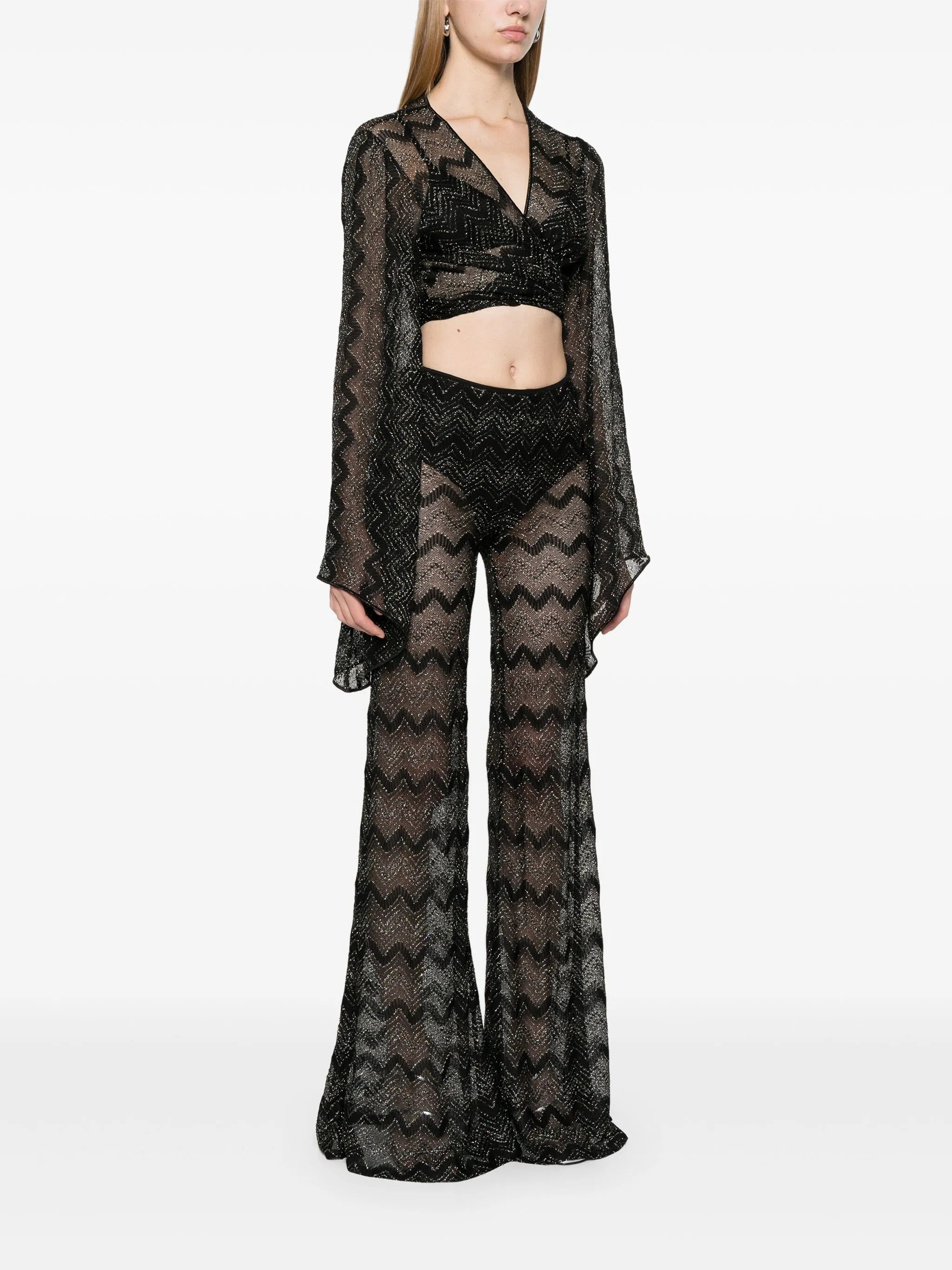 crochet-knit cropped top