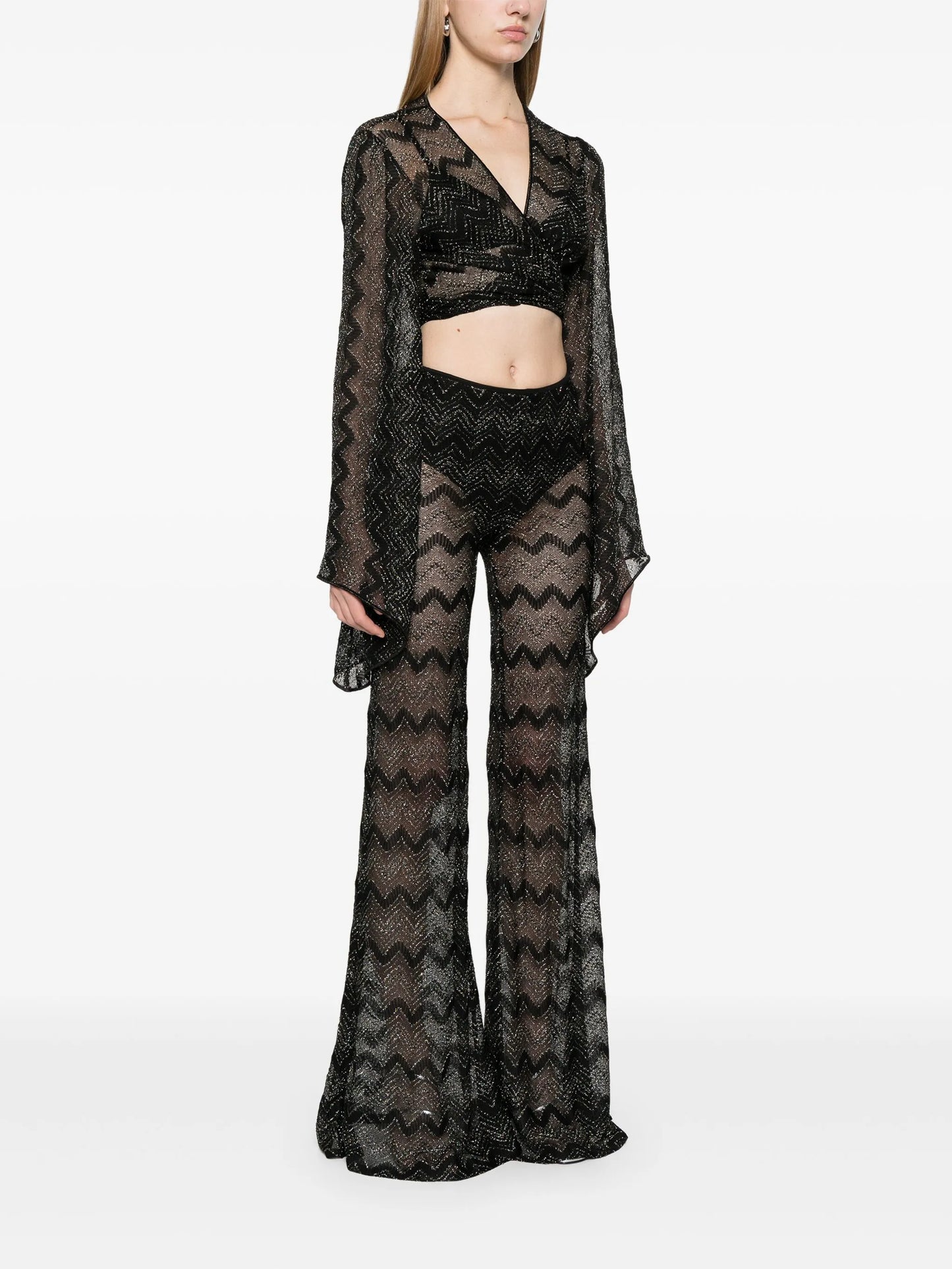 crochet-knit cropped top