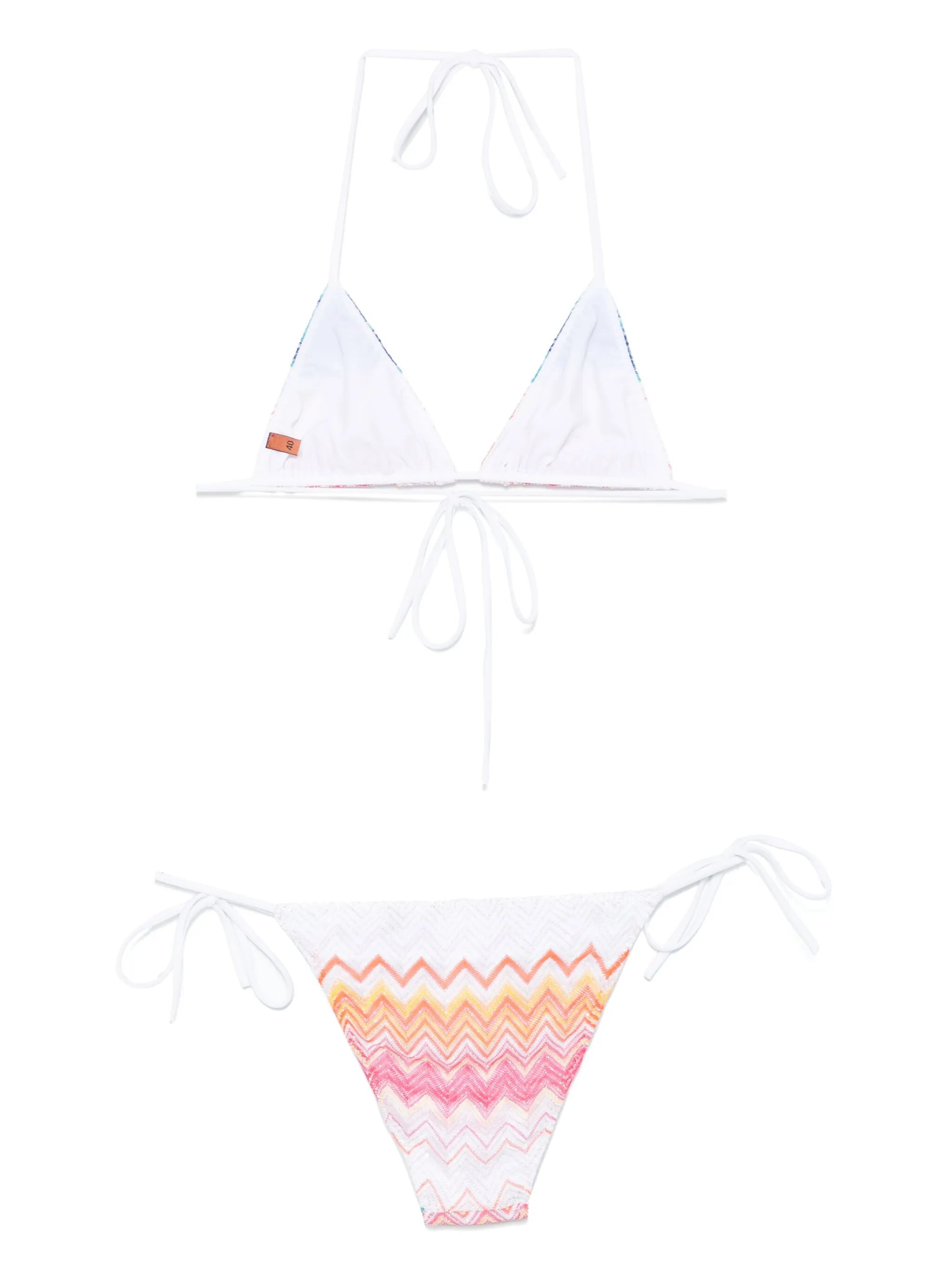 zigzag lurex bikini set