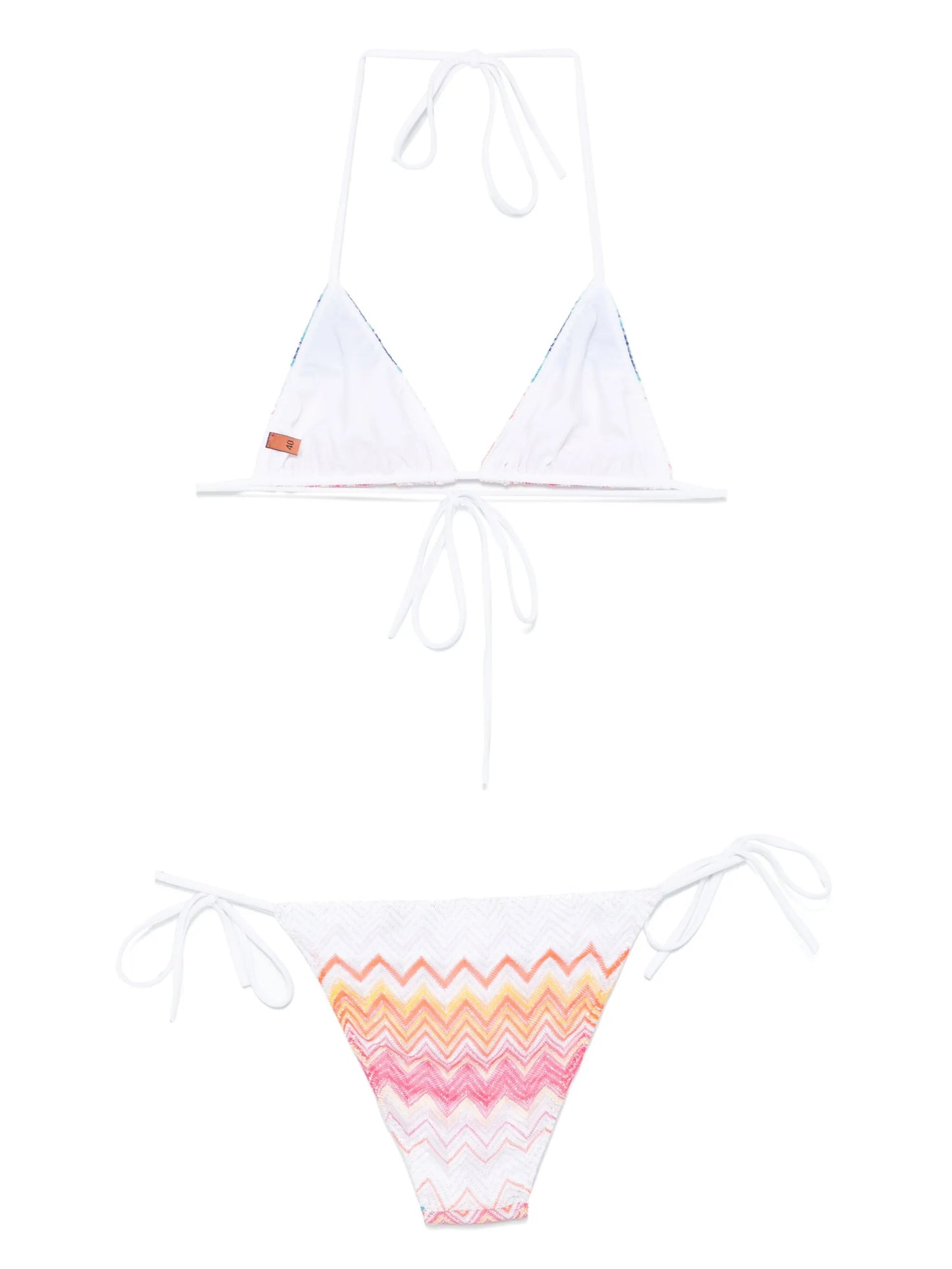 zigzag lurex bikini set