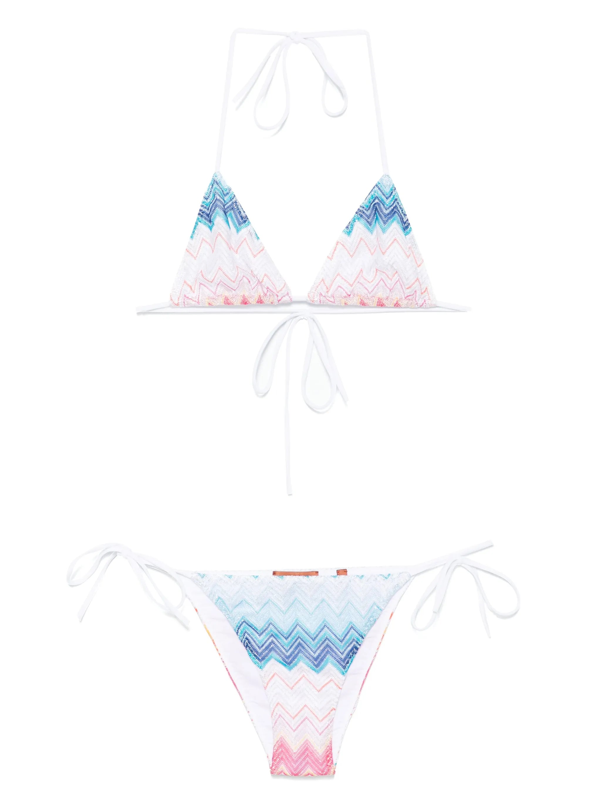 zigzag lurex bikini set