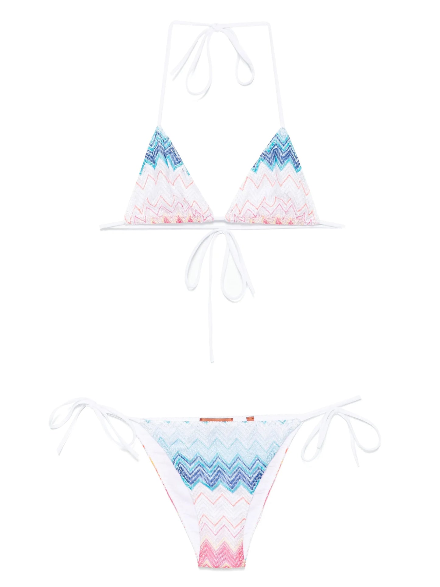 zigzag lurex bikini set