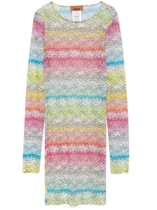 zigzag-print mini dress