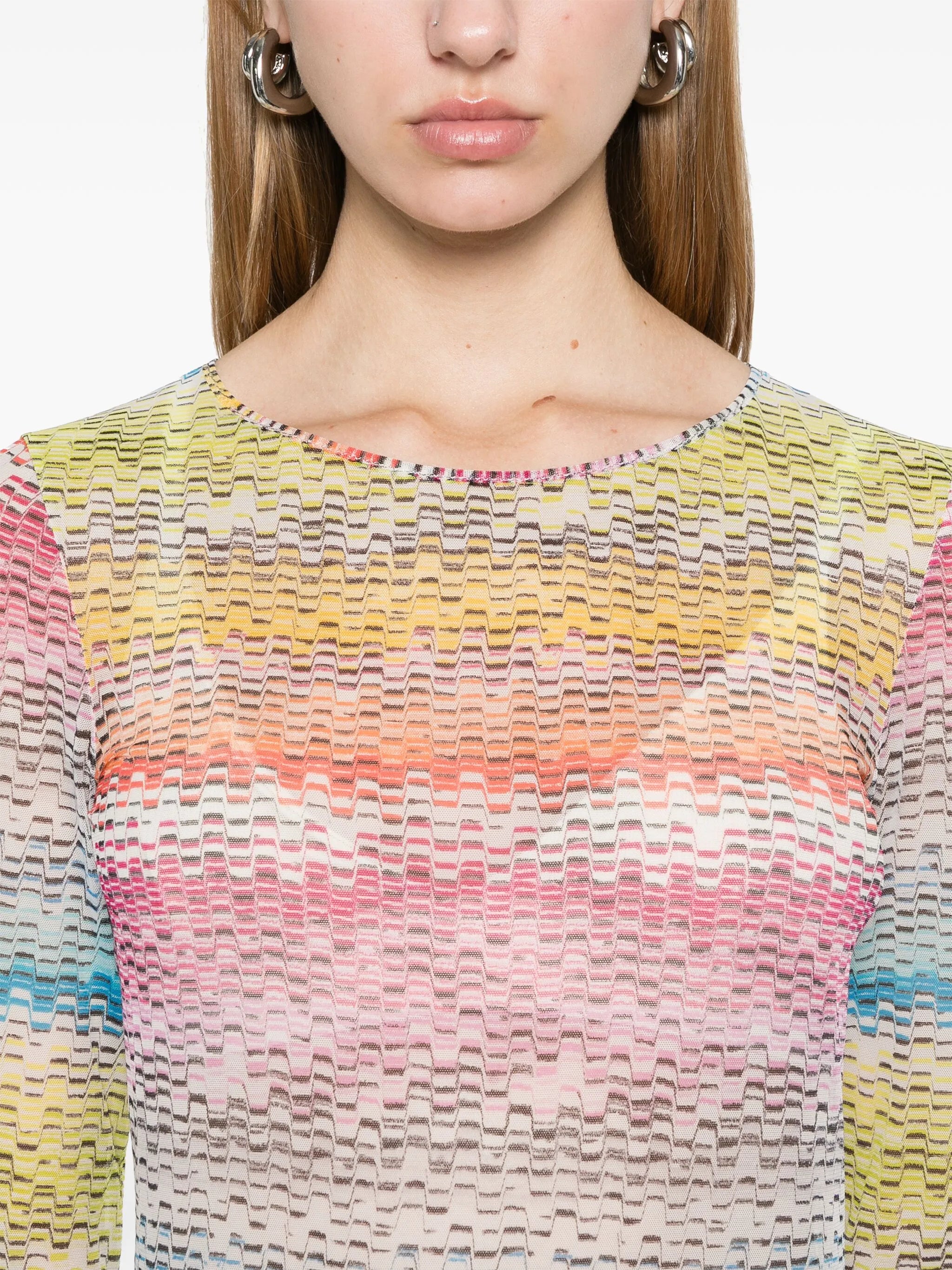 zigzag-print mini dress