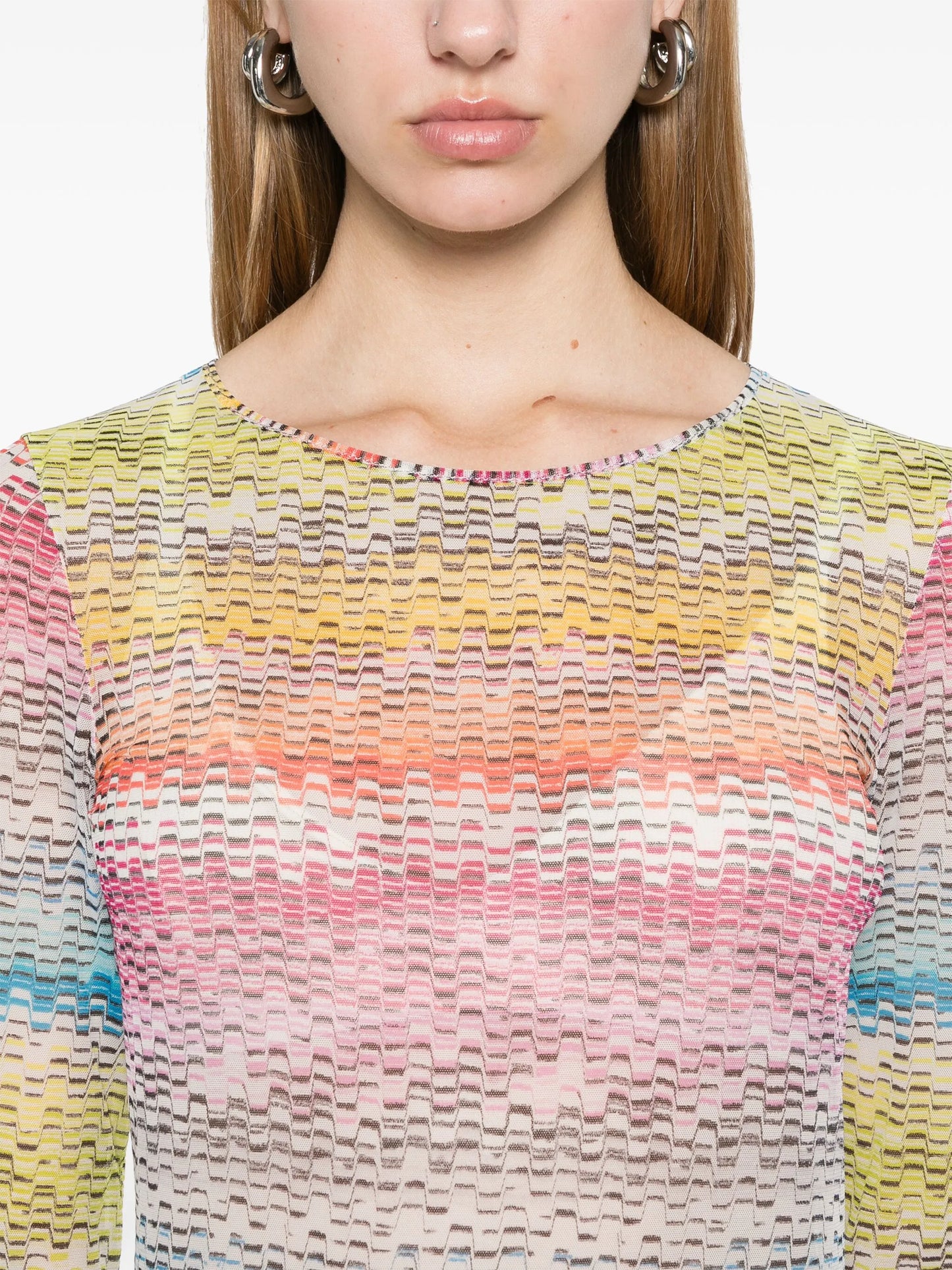 zigzag-print mini dress