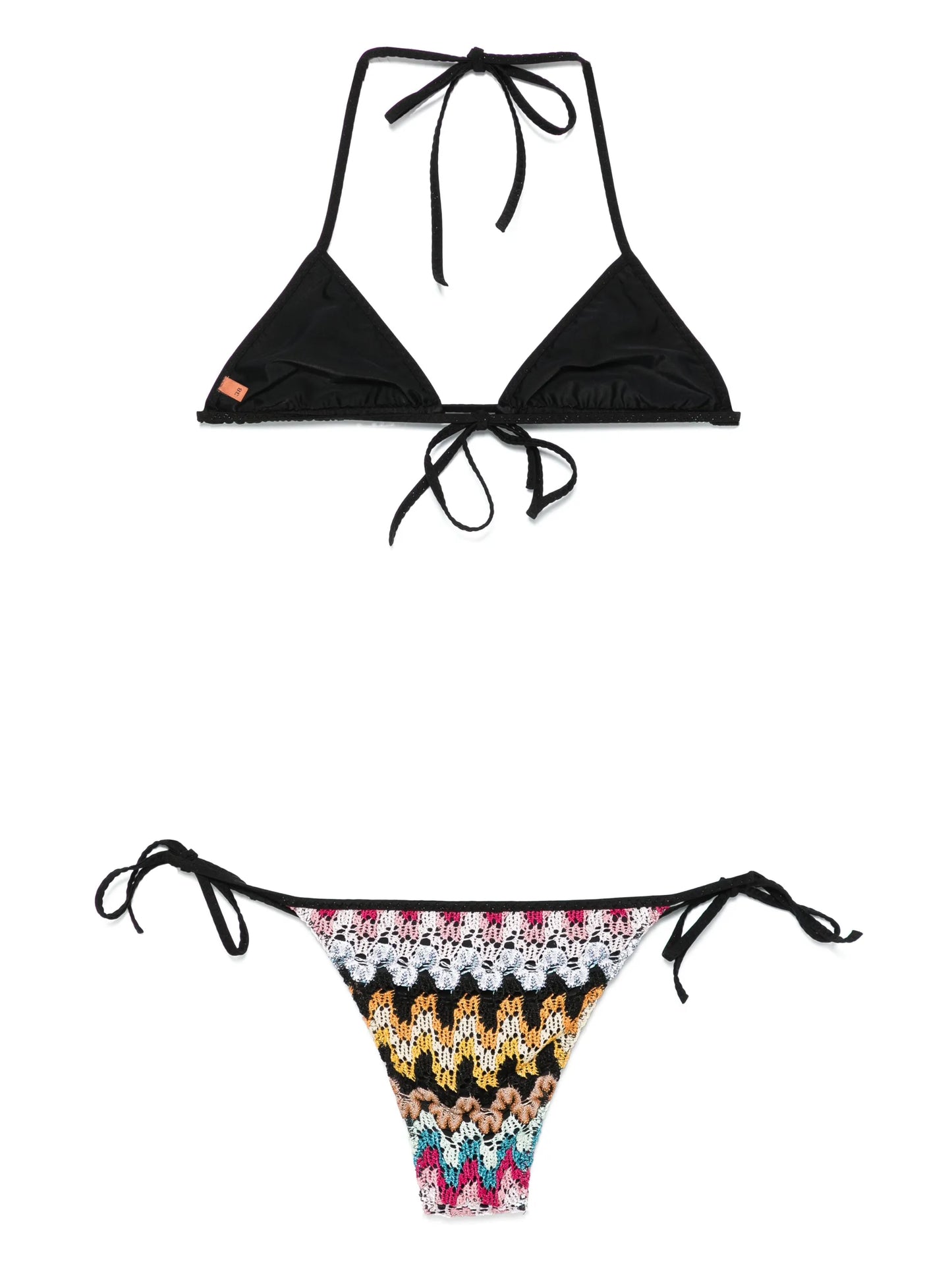 crochet-knit bikini set