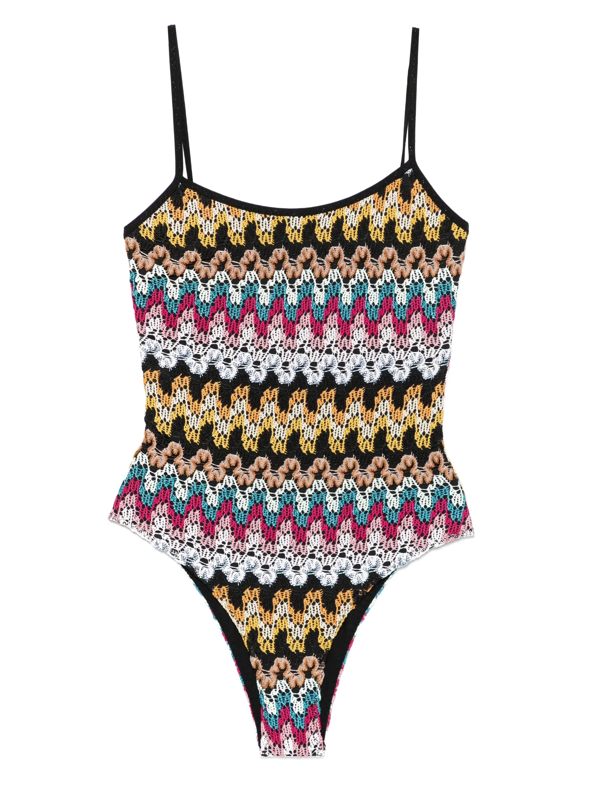 crochet-knit swimsuit