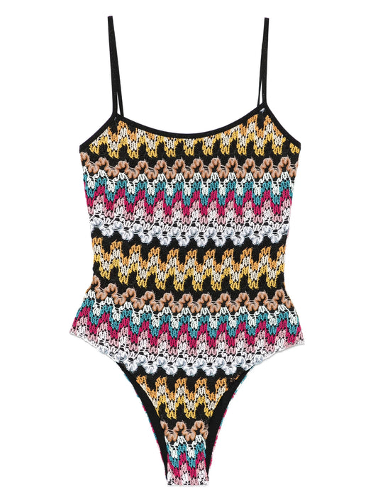 crochet-knit swimsuit