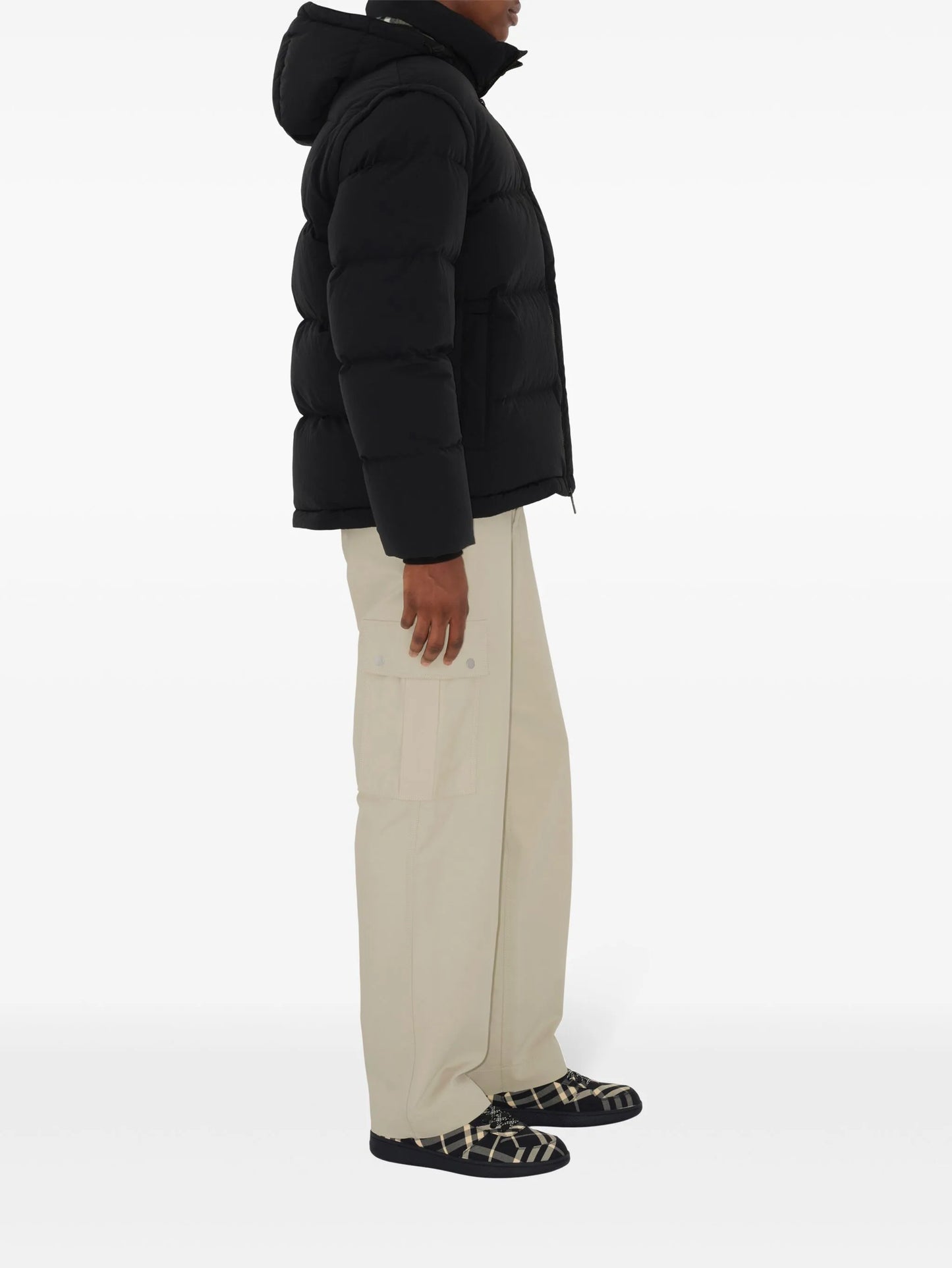 detachable-sleeve padded jacket