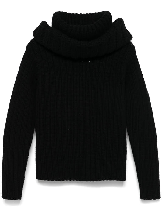 chunky ribbed knit sweater