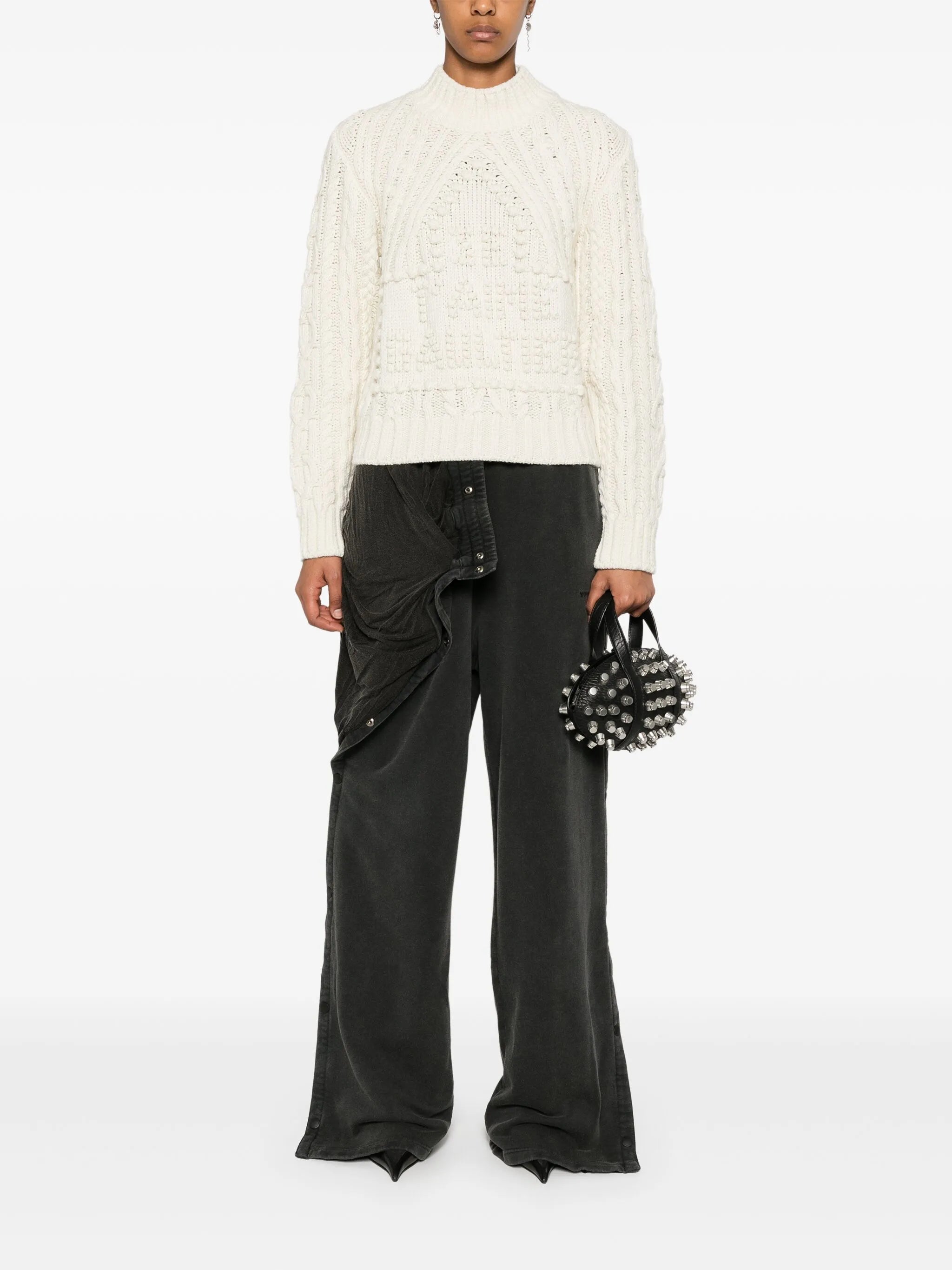 layered track pants