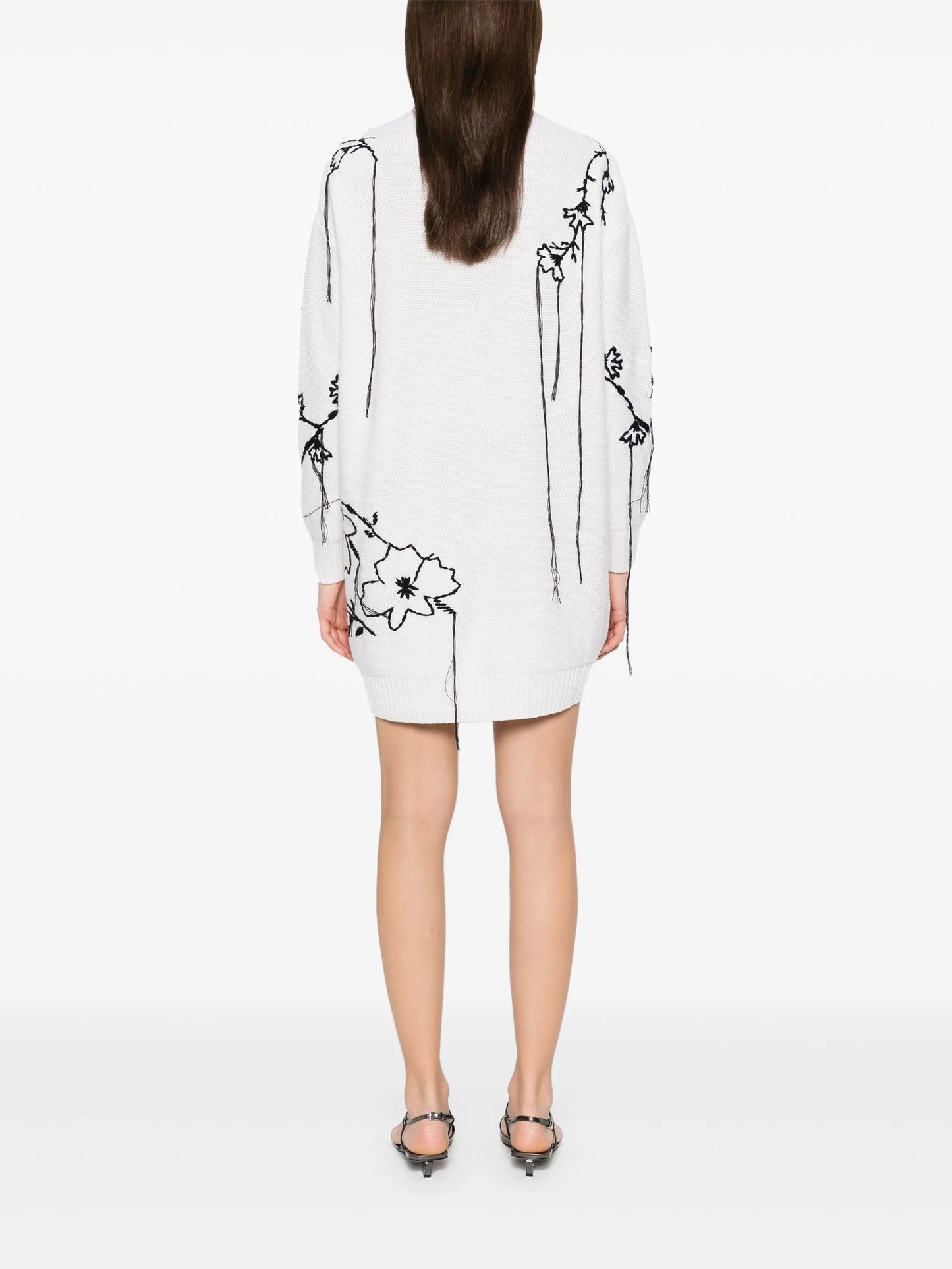 embroidered mini dress