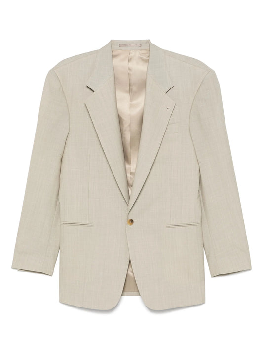 slub-texture blazer