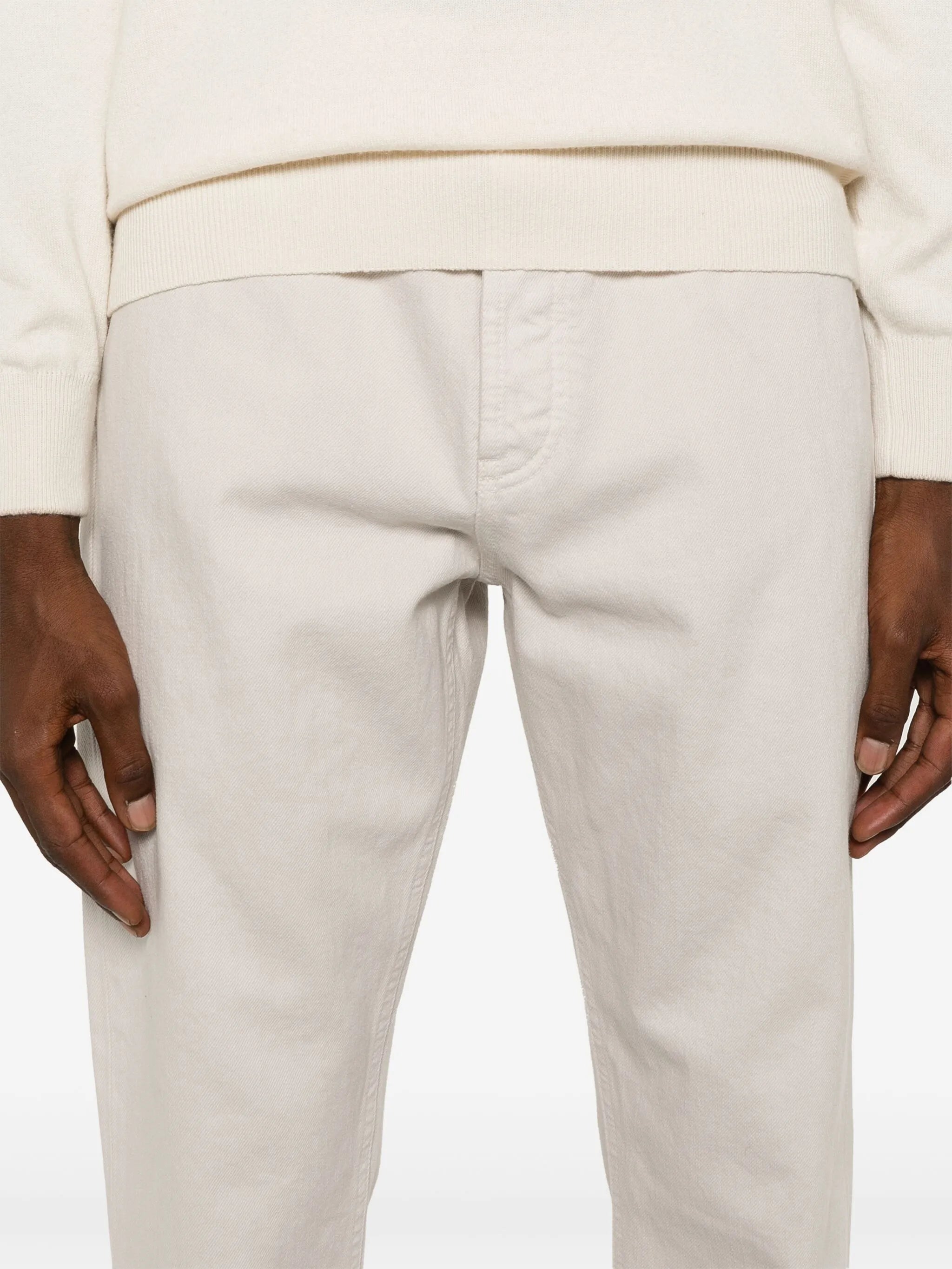 logo-embroidered jeans