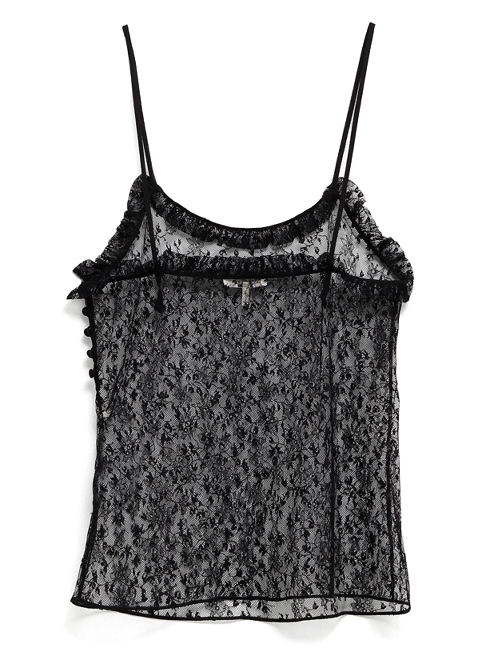floral-lace tank top