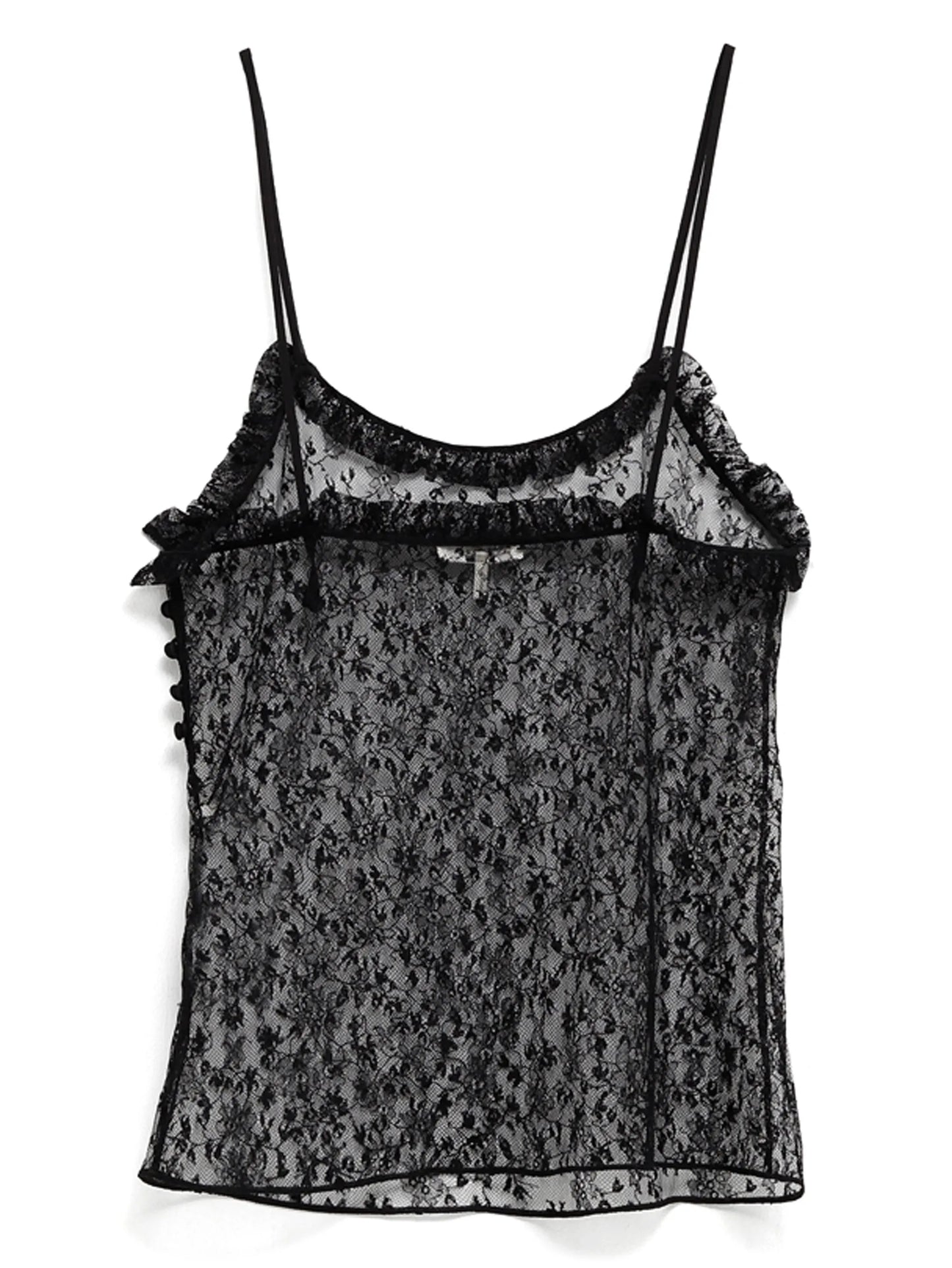 floral-lace tank top