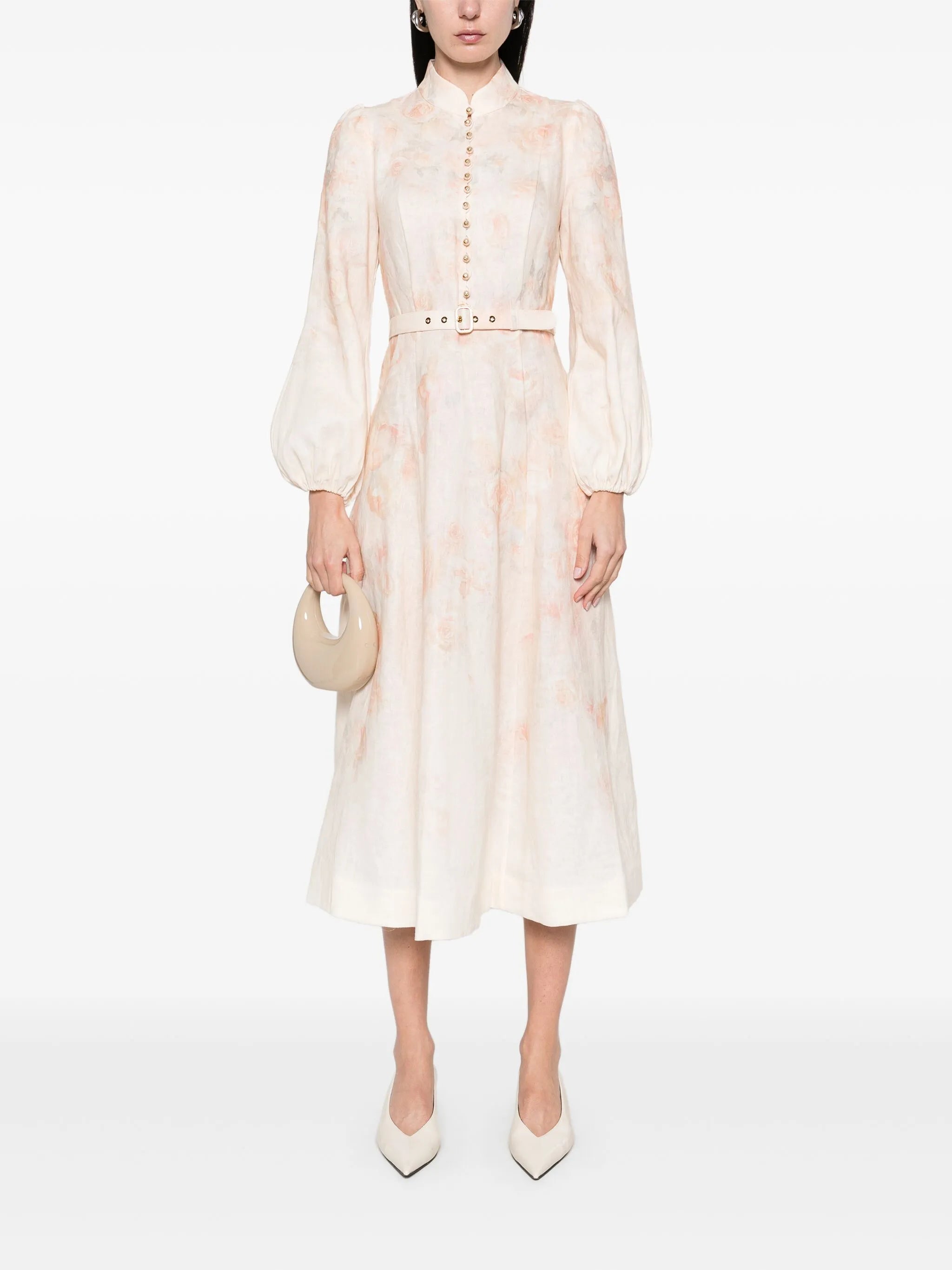Crushed midi dress