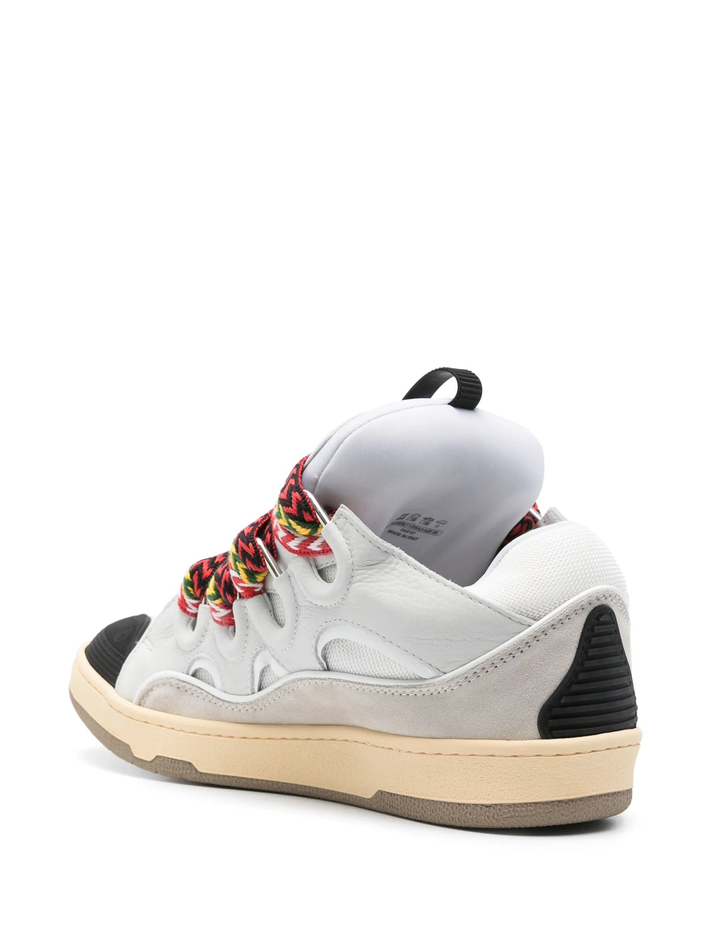 Curb panelled leather sneakers