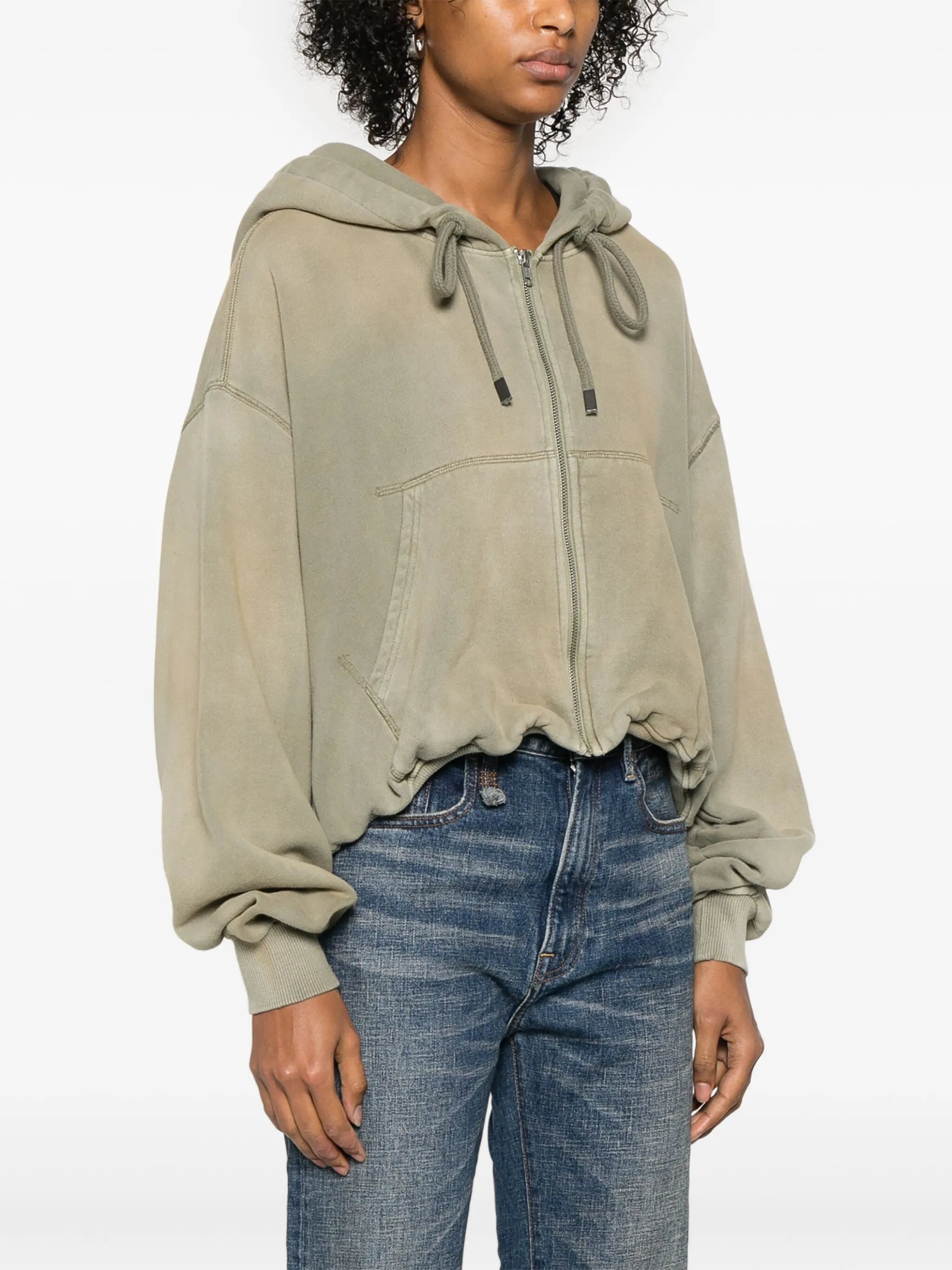 balloon cropped hoodie