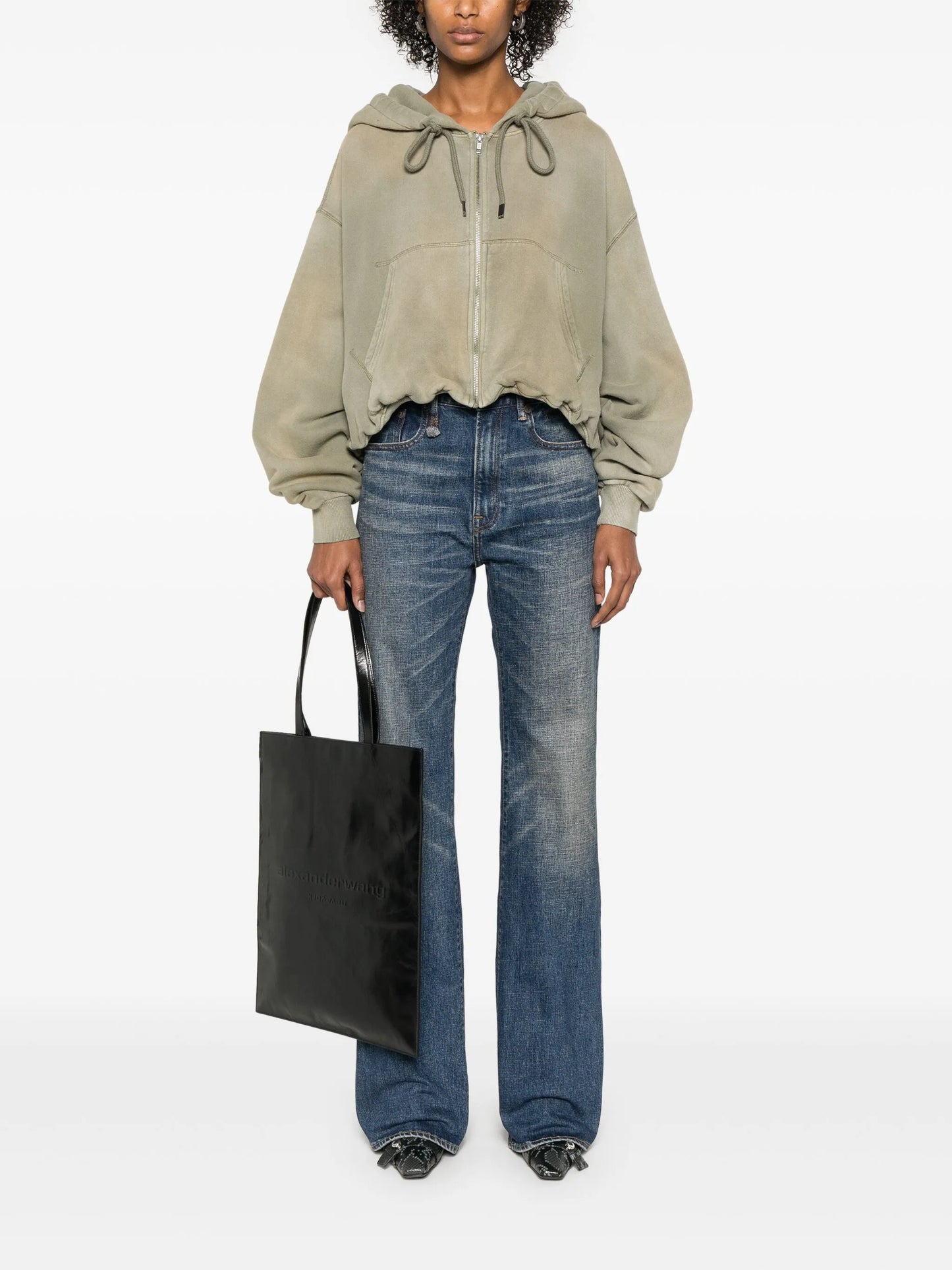 balloon cropped hoodie