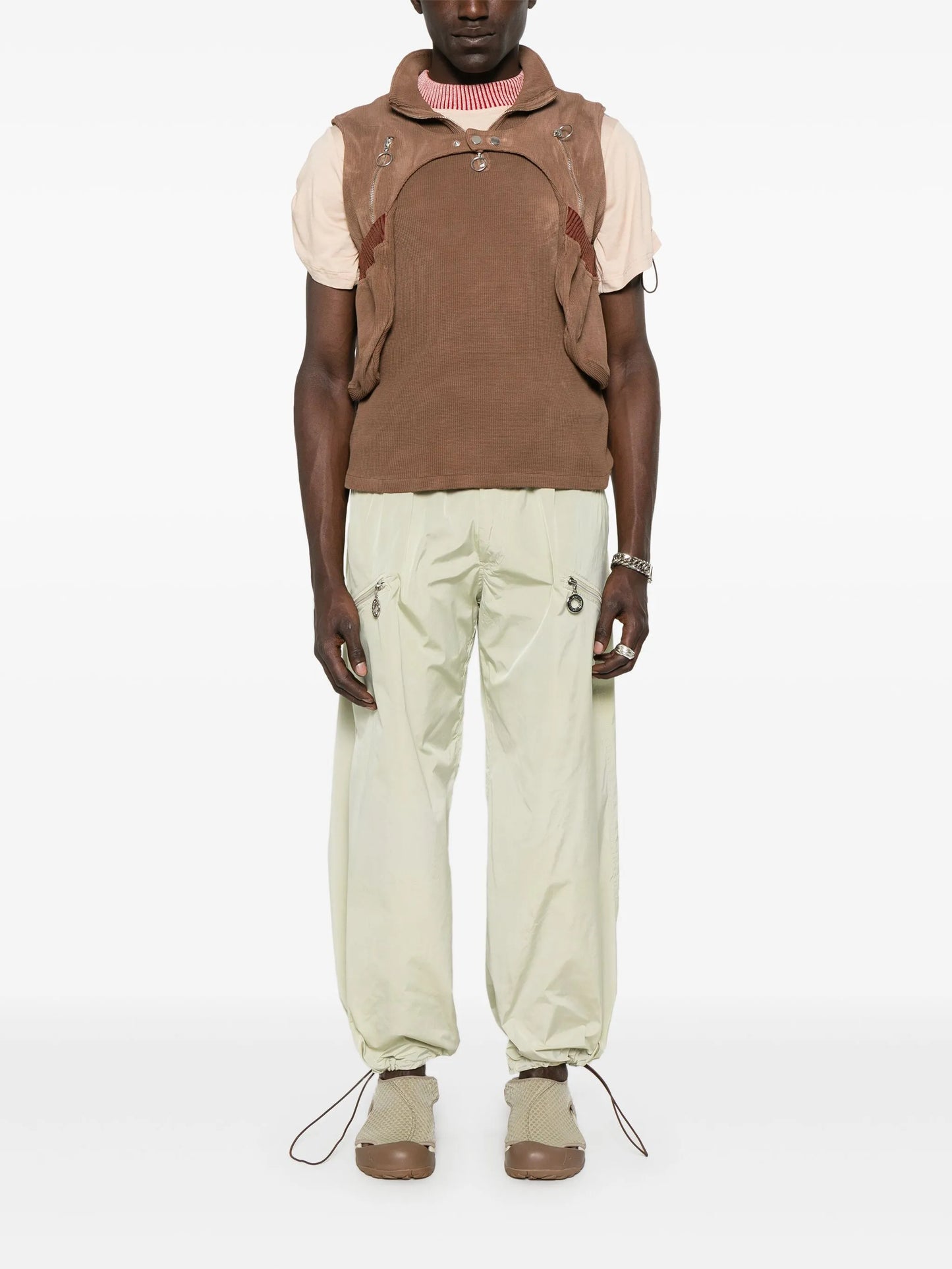 waffle-jersey vest