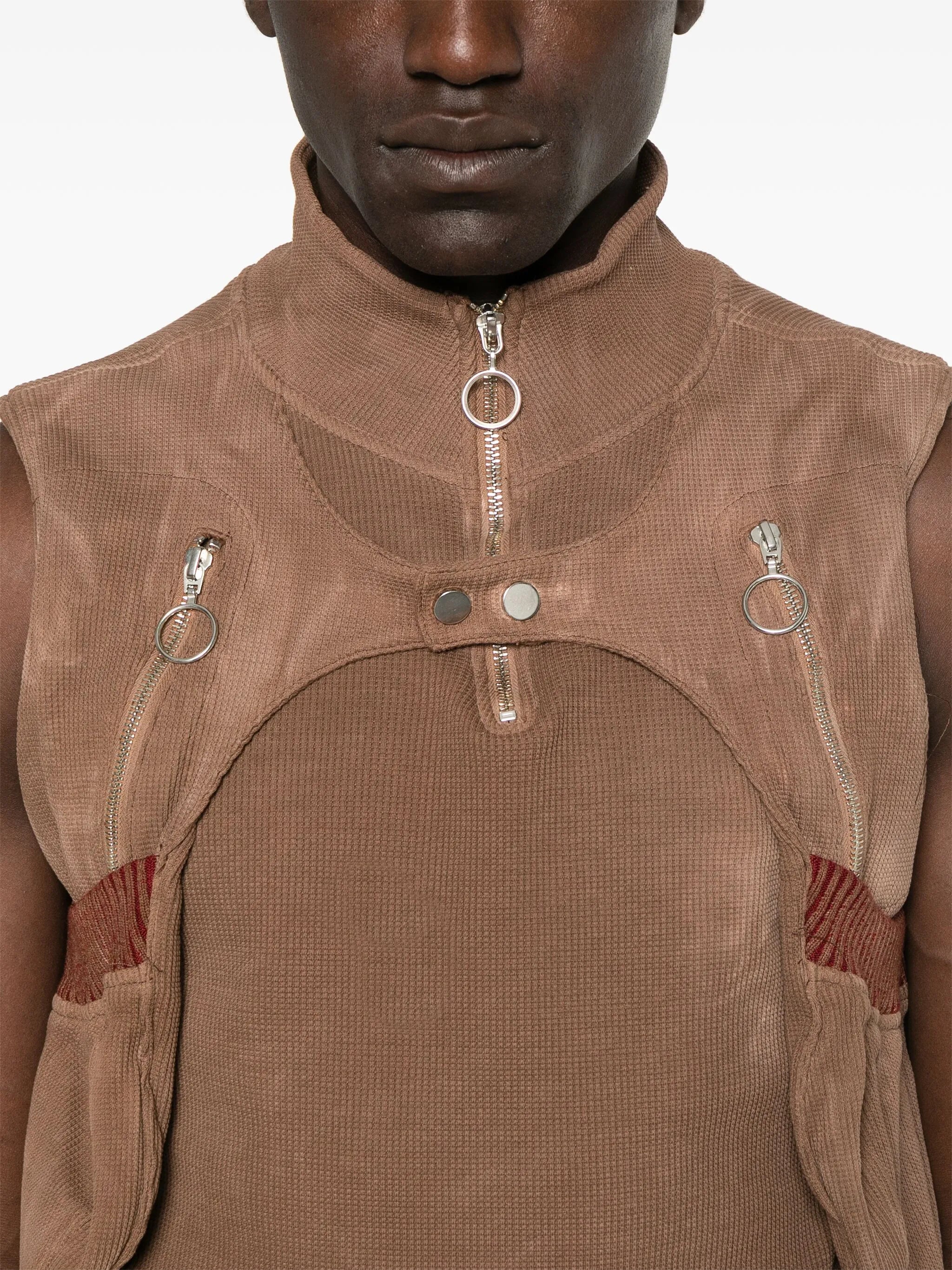 waffle-jersey vest