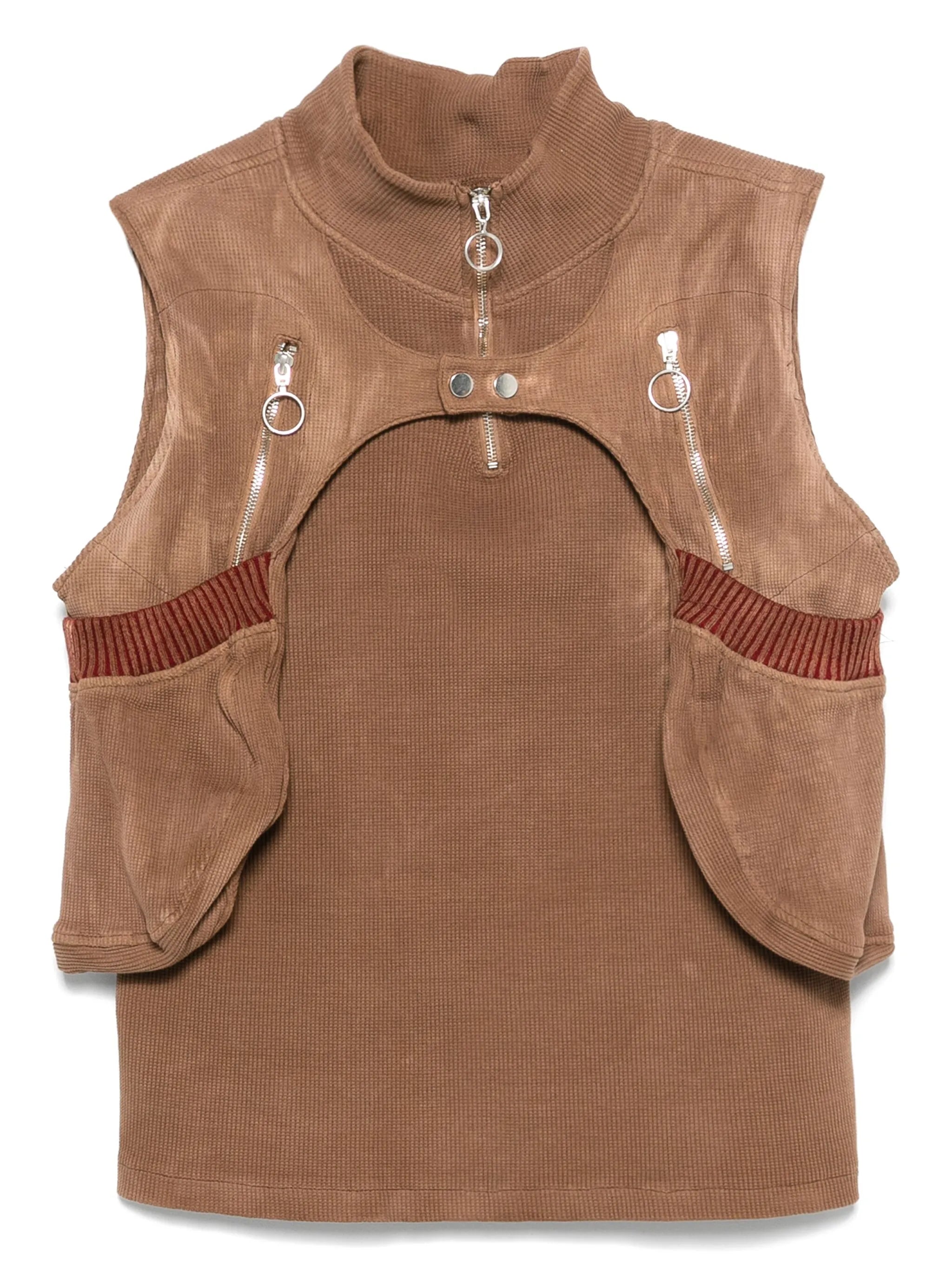 waffle-jersey vest