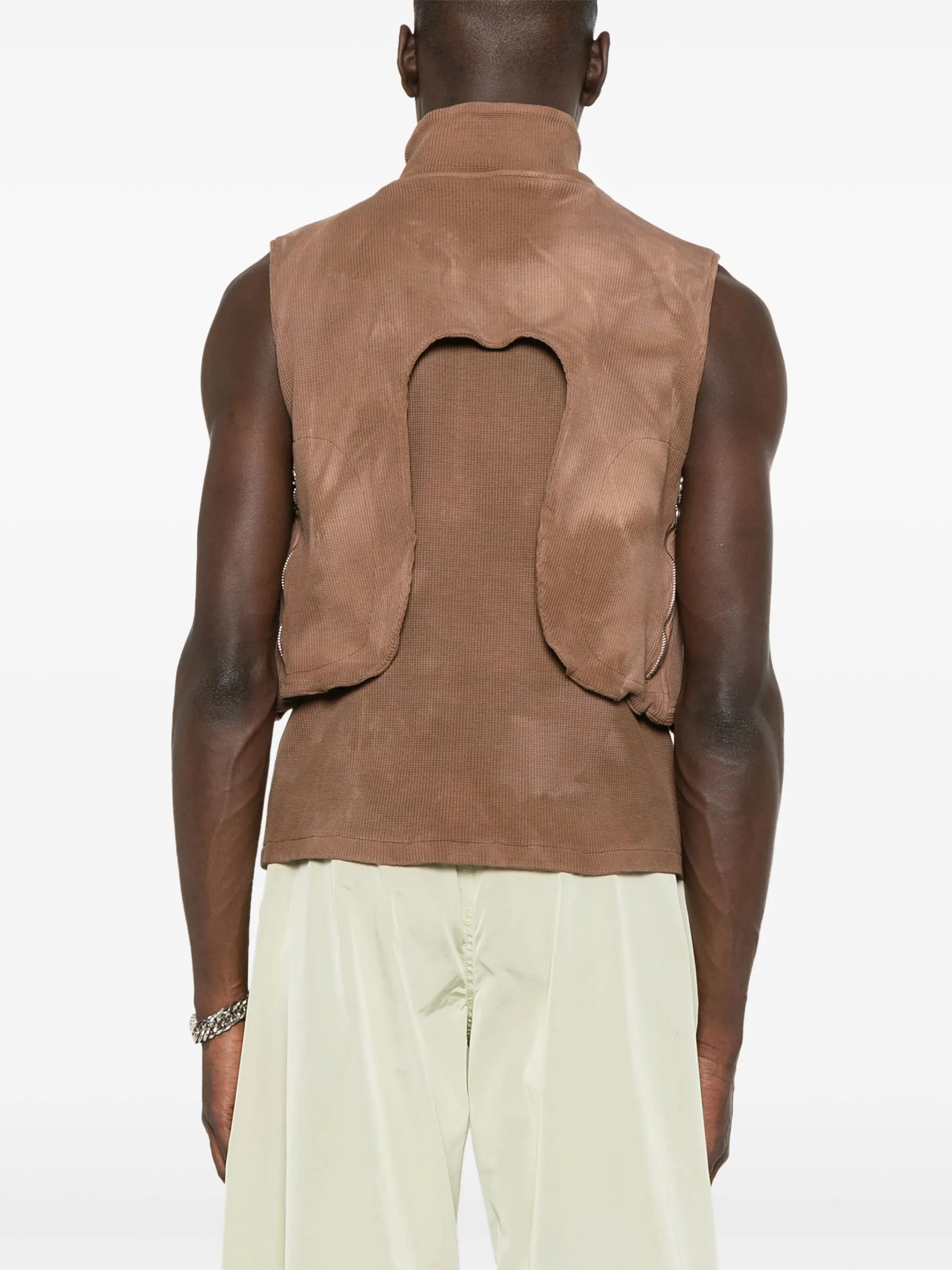 waffle-jersey vest