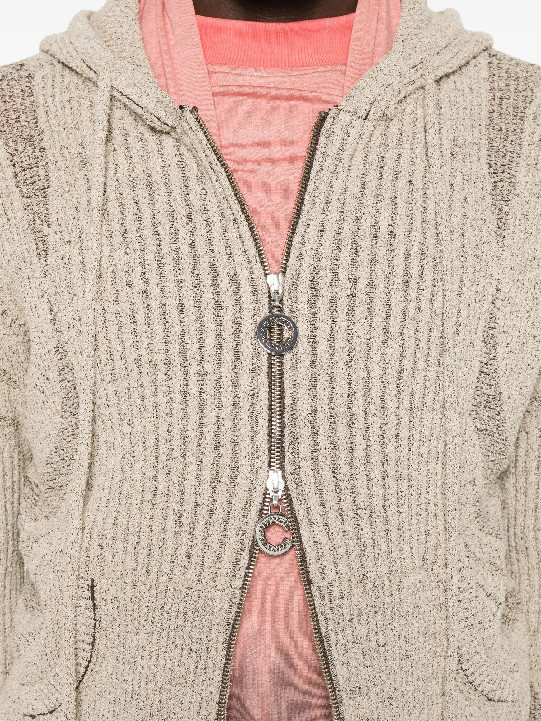 knit zip hoodie