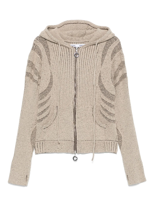 knit zip hoodie