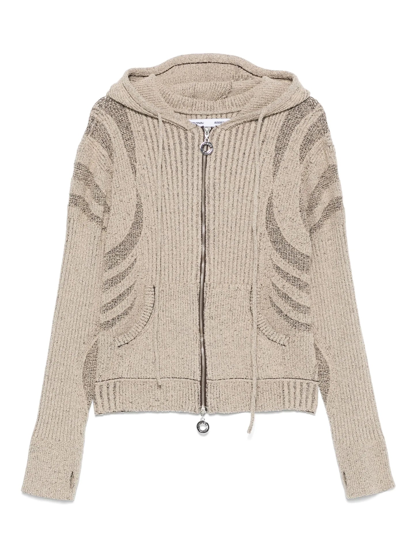 knit zip hoodie