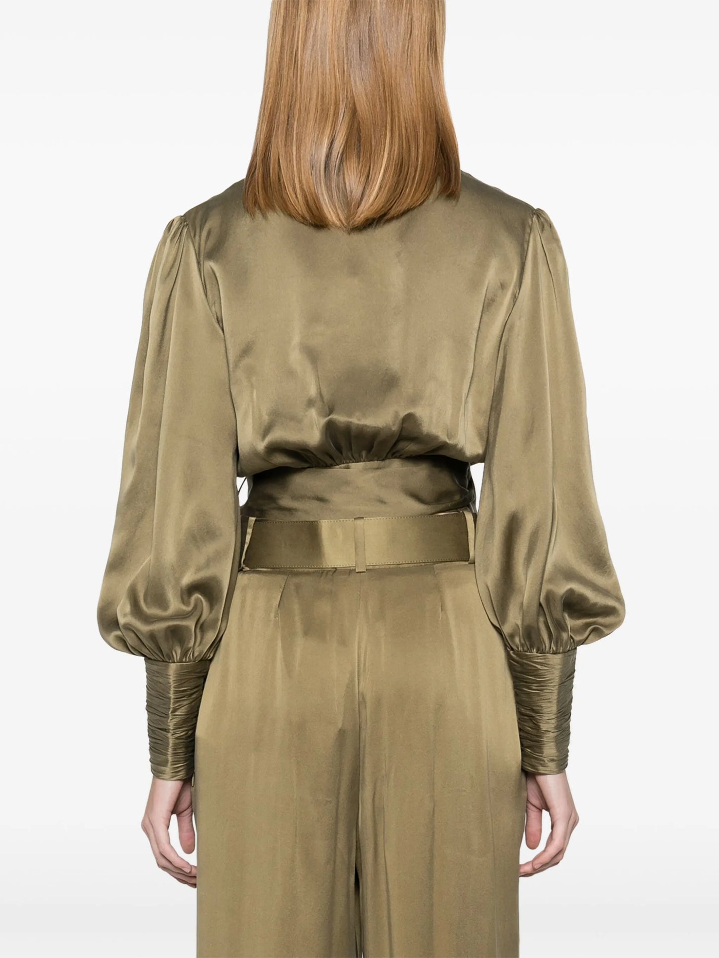 silk wrap blouse