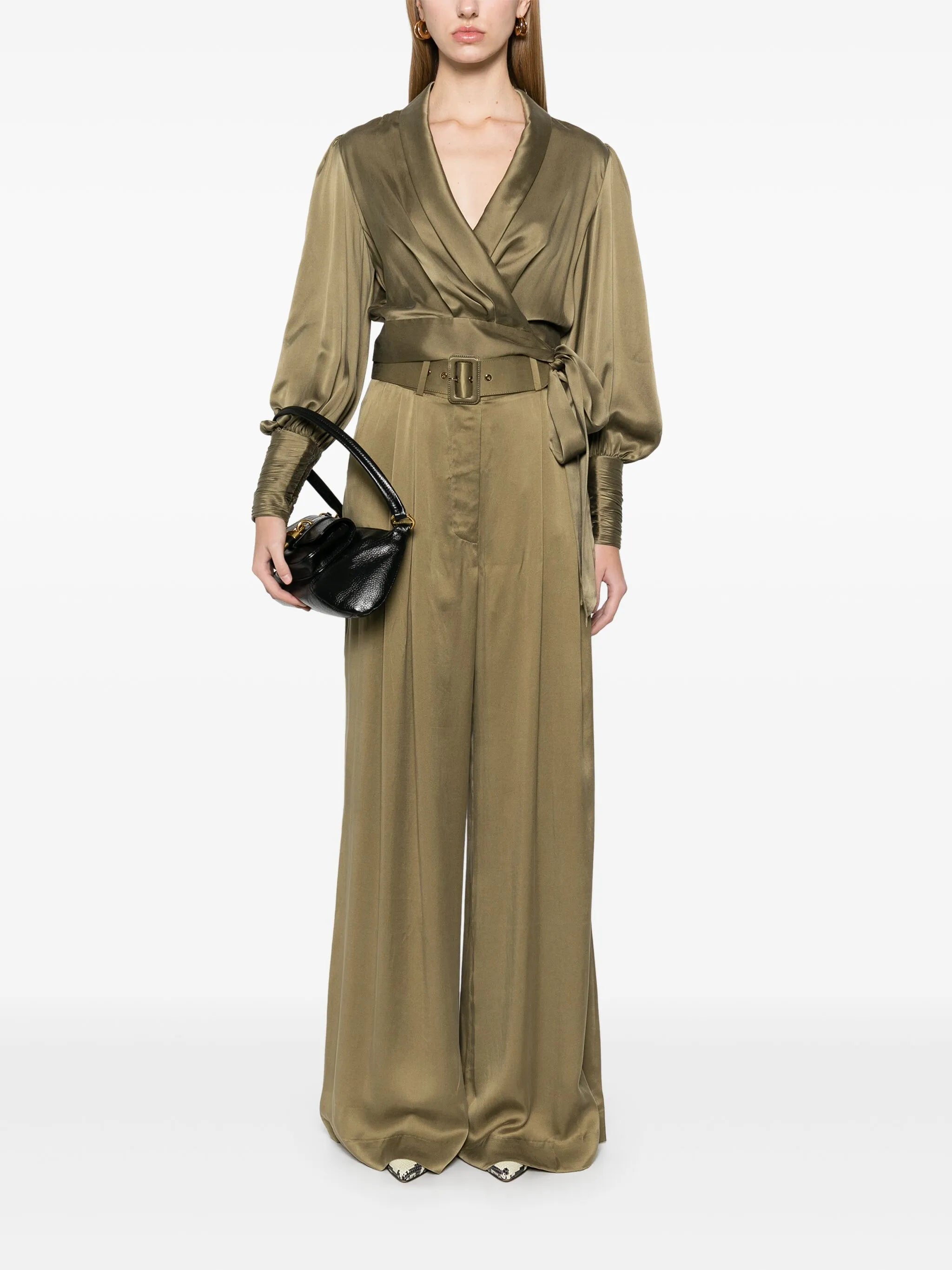 silk wrap blouse