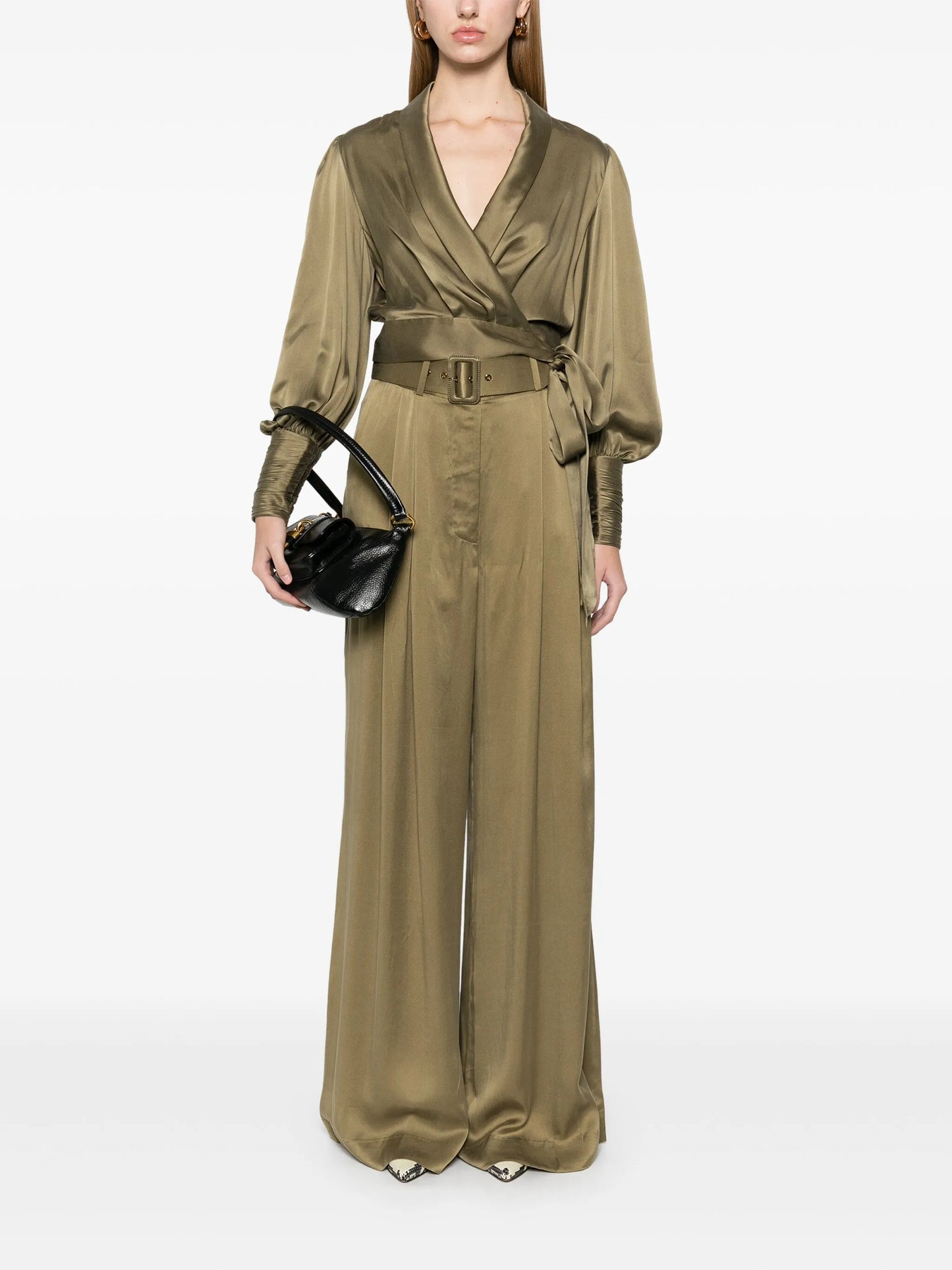 silk wrap blouse