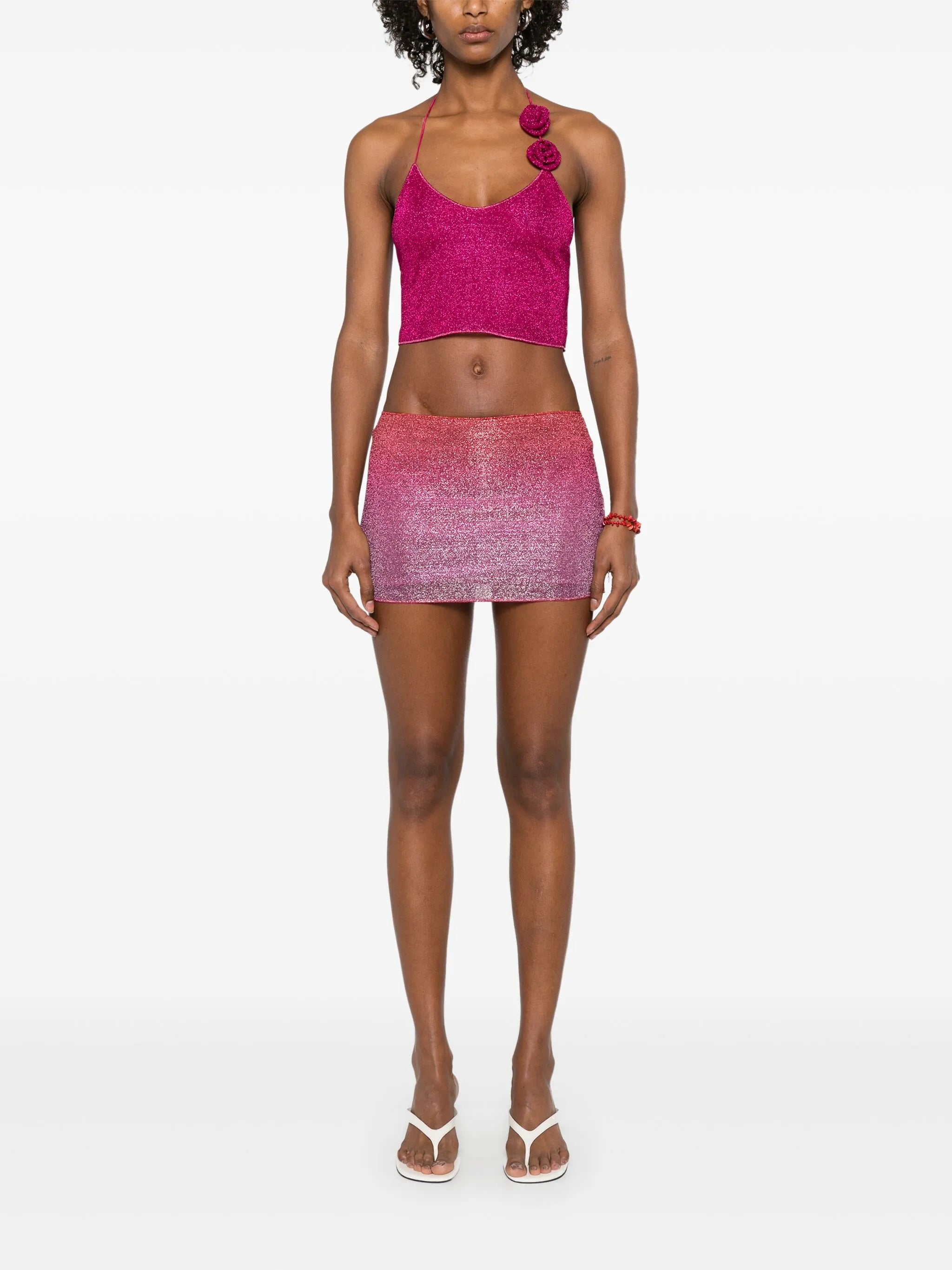 lurex mini skirt