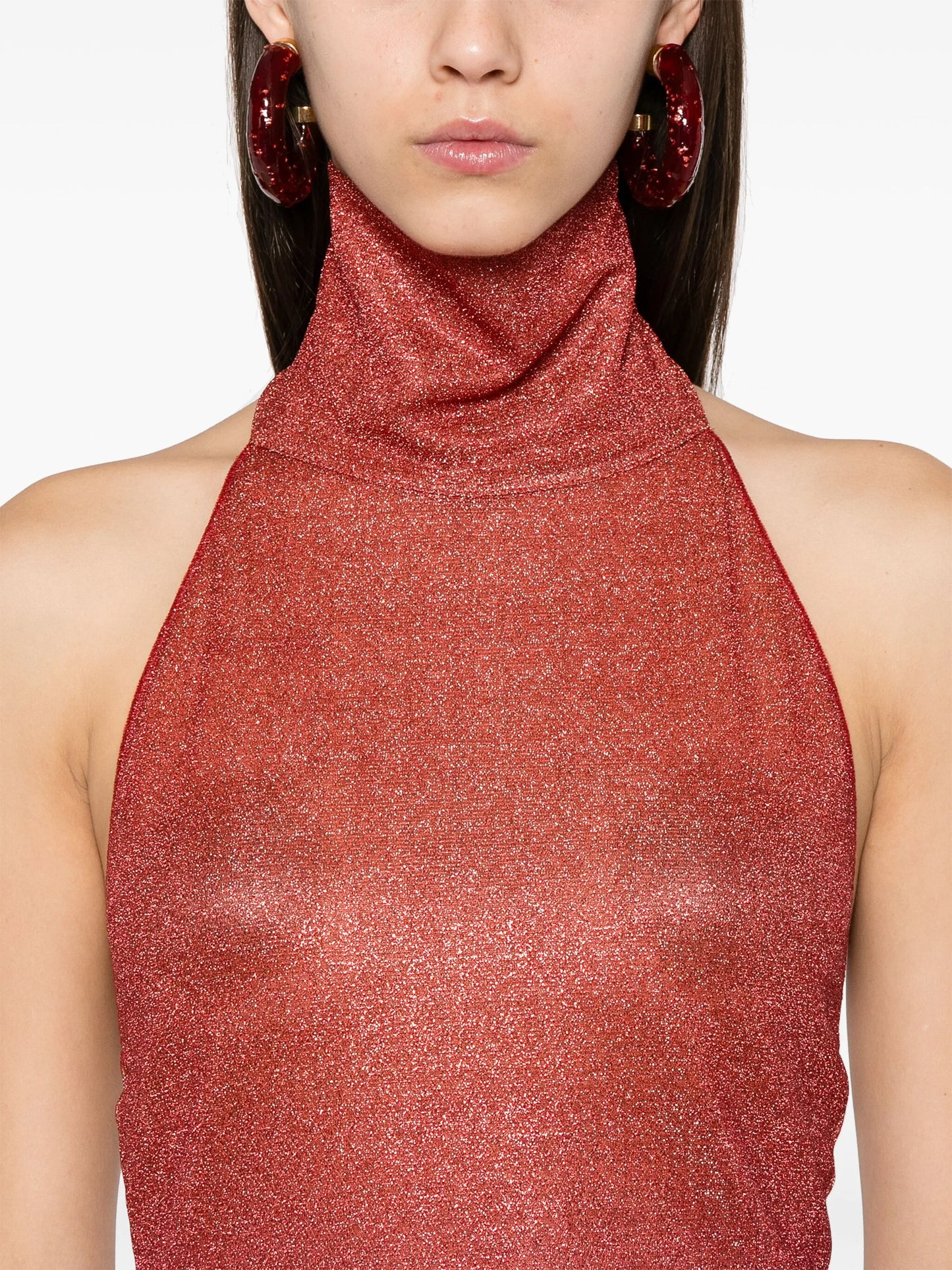 lurex midi dress