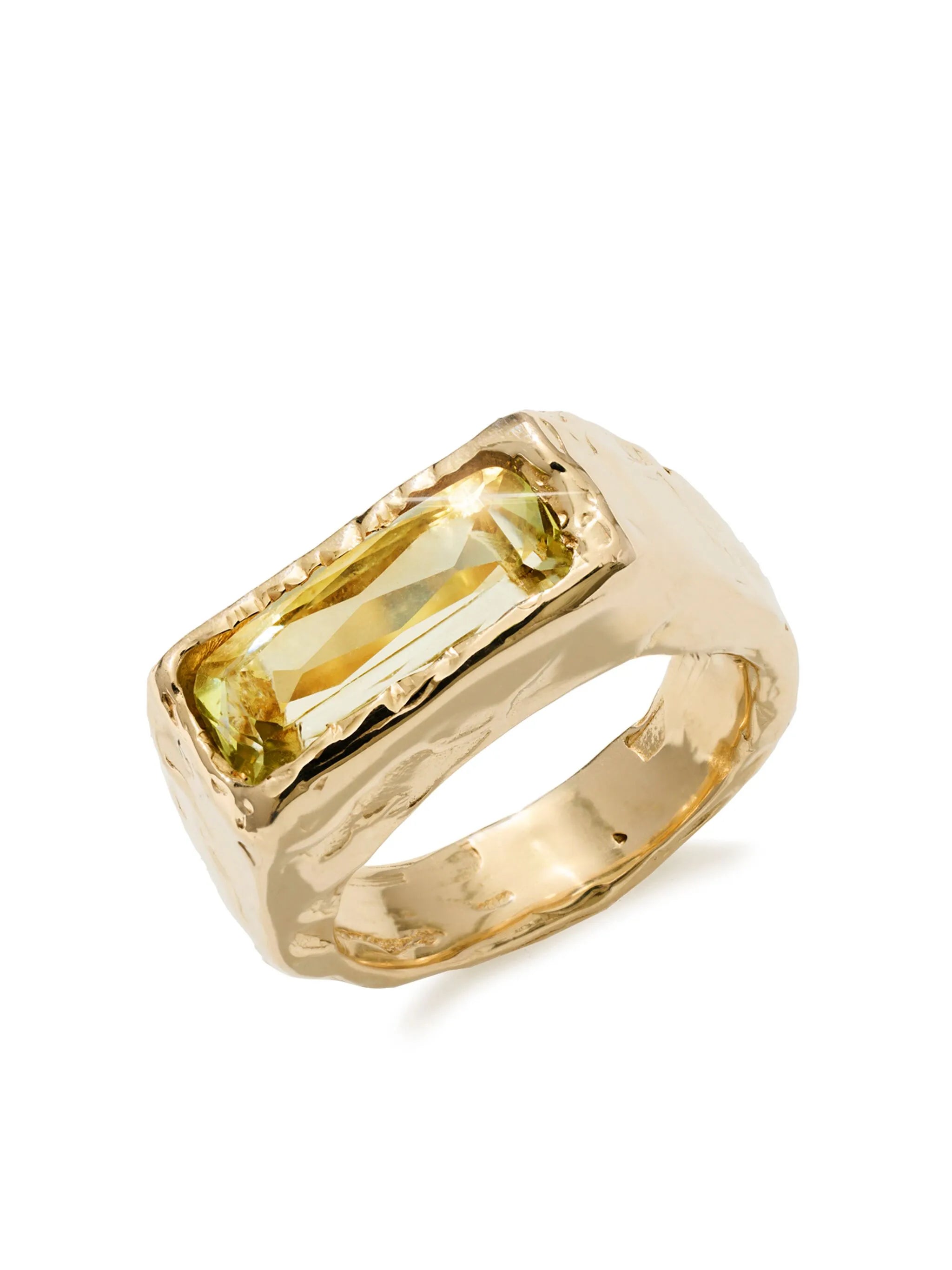 14CT yellow gold Cogency beryl band ring