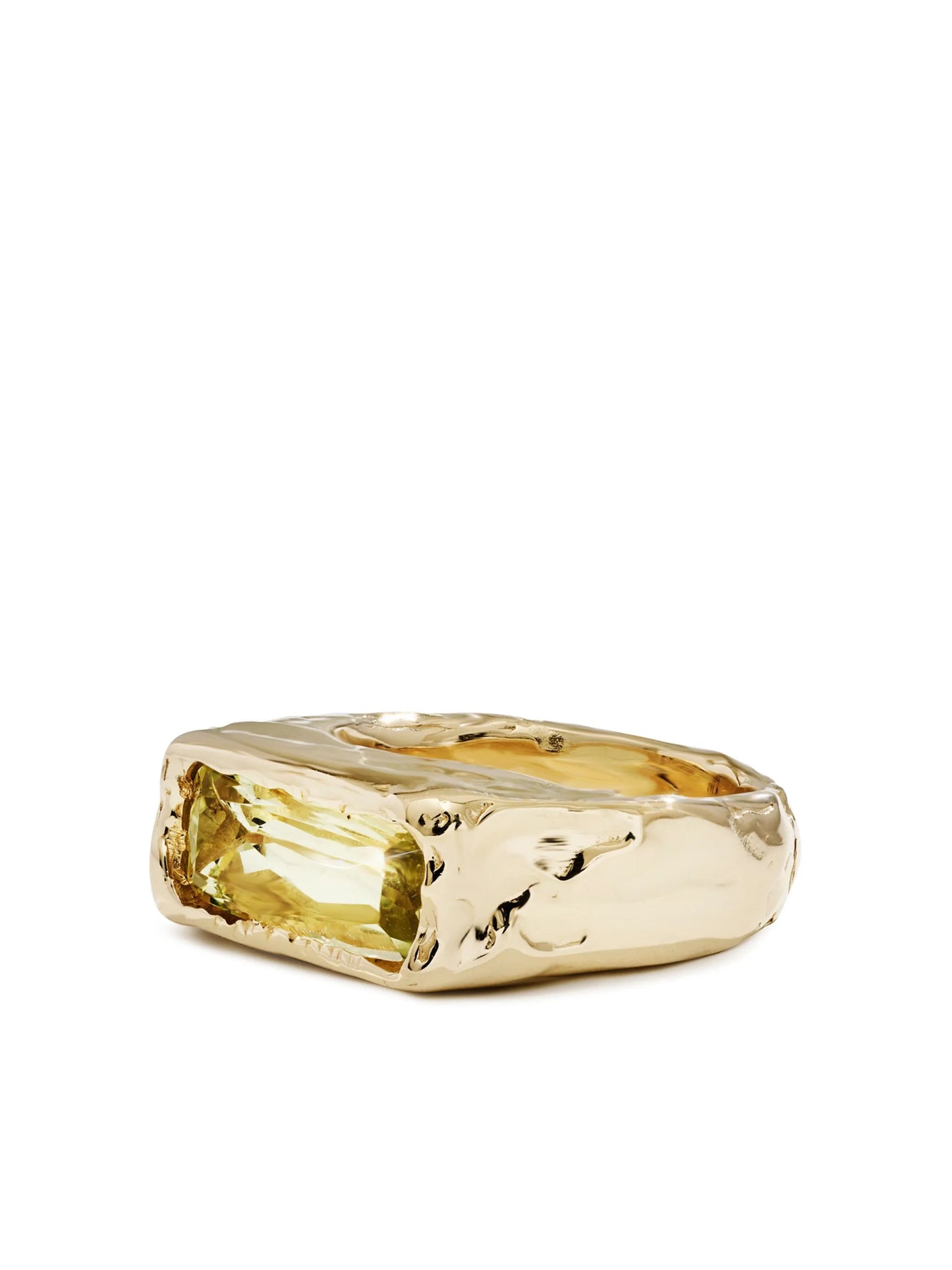 14CT yellow gold Cogency beryl band ring