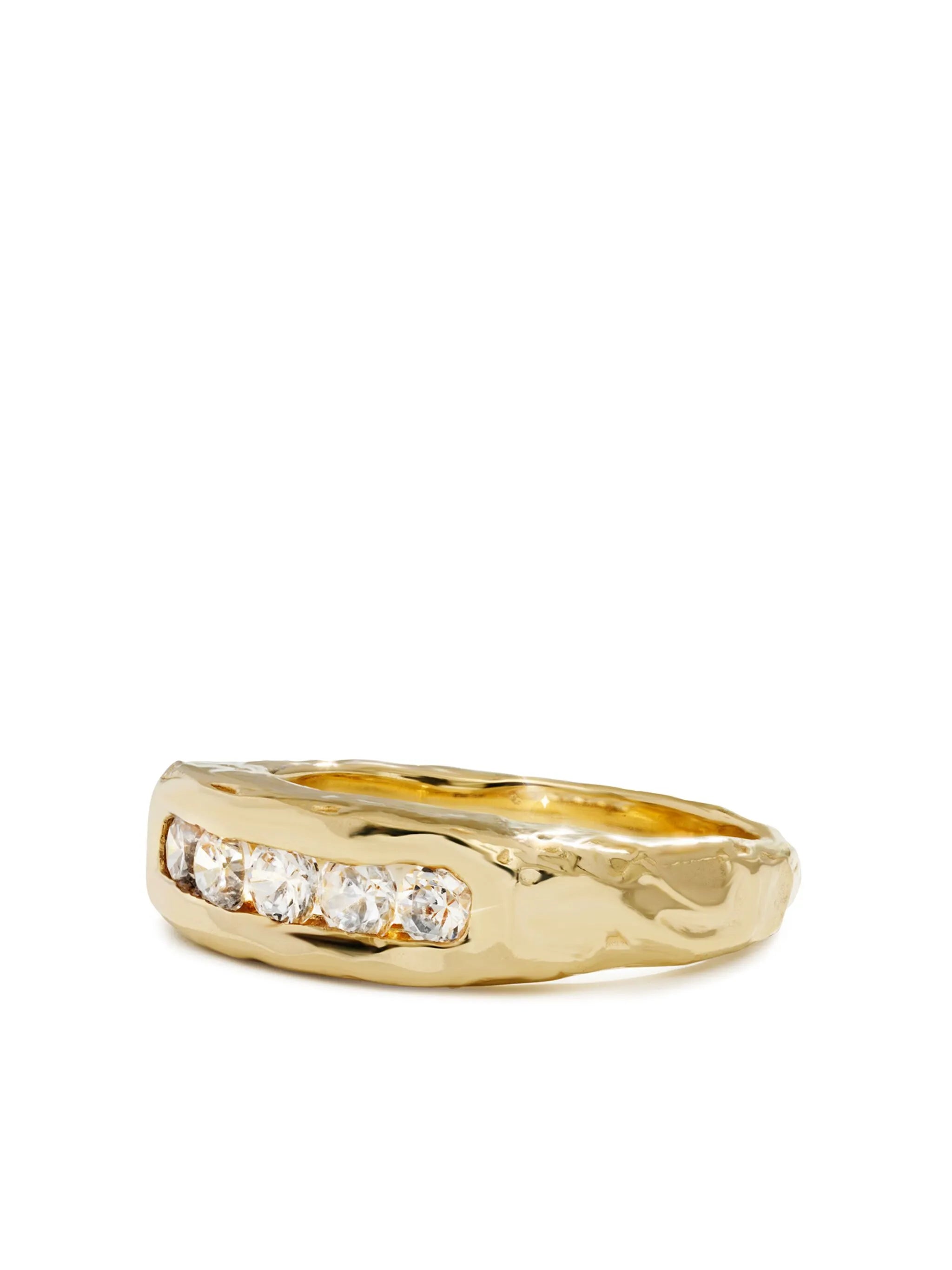 14K yellow gold Evoke diamond ring
