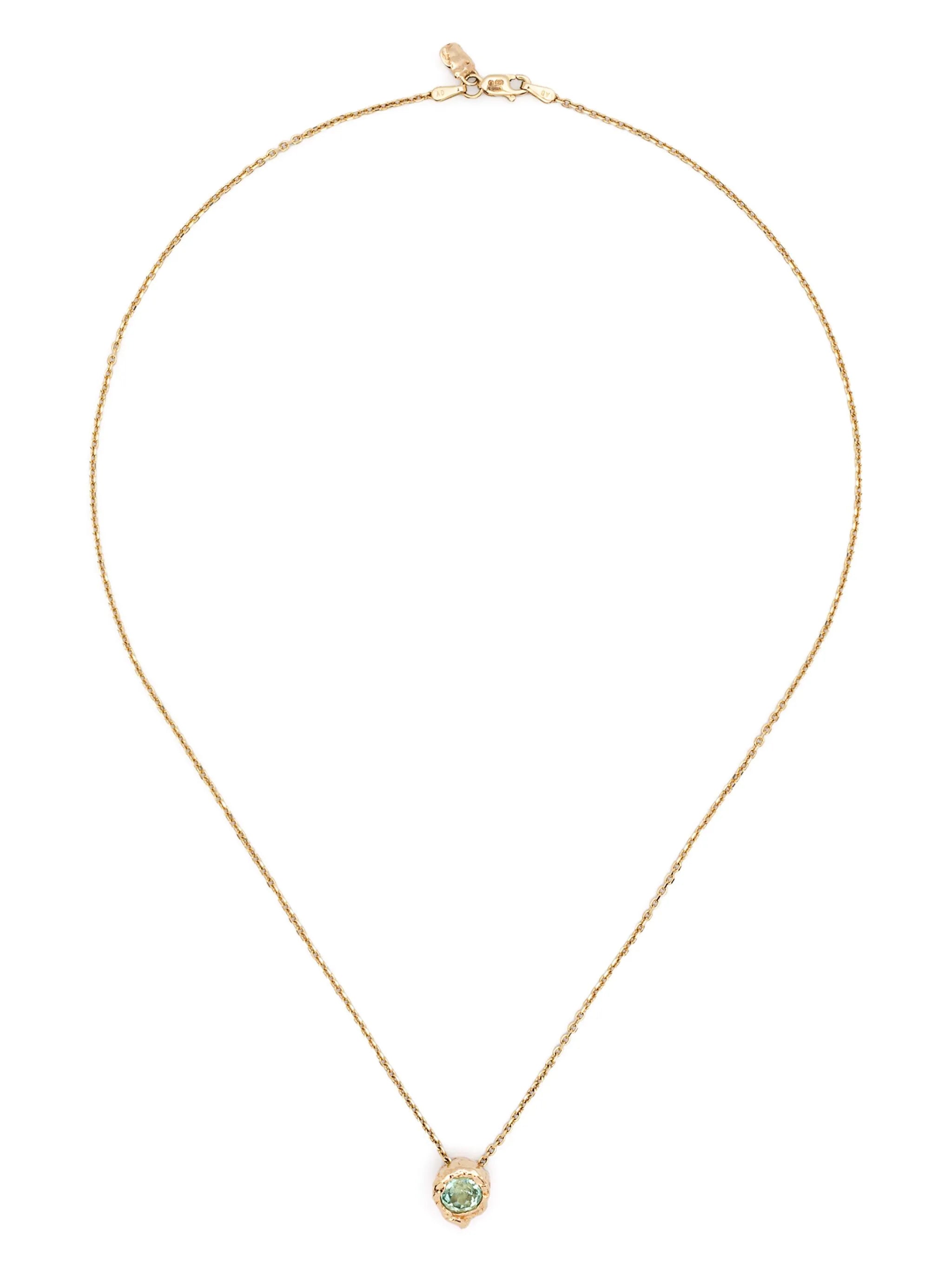 14CT yellow gold Alfa tourmaline necklace