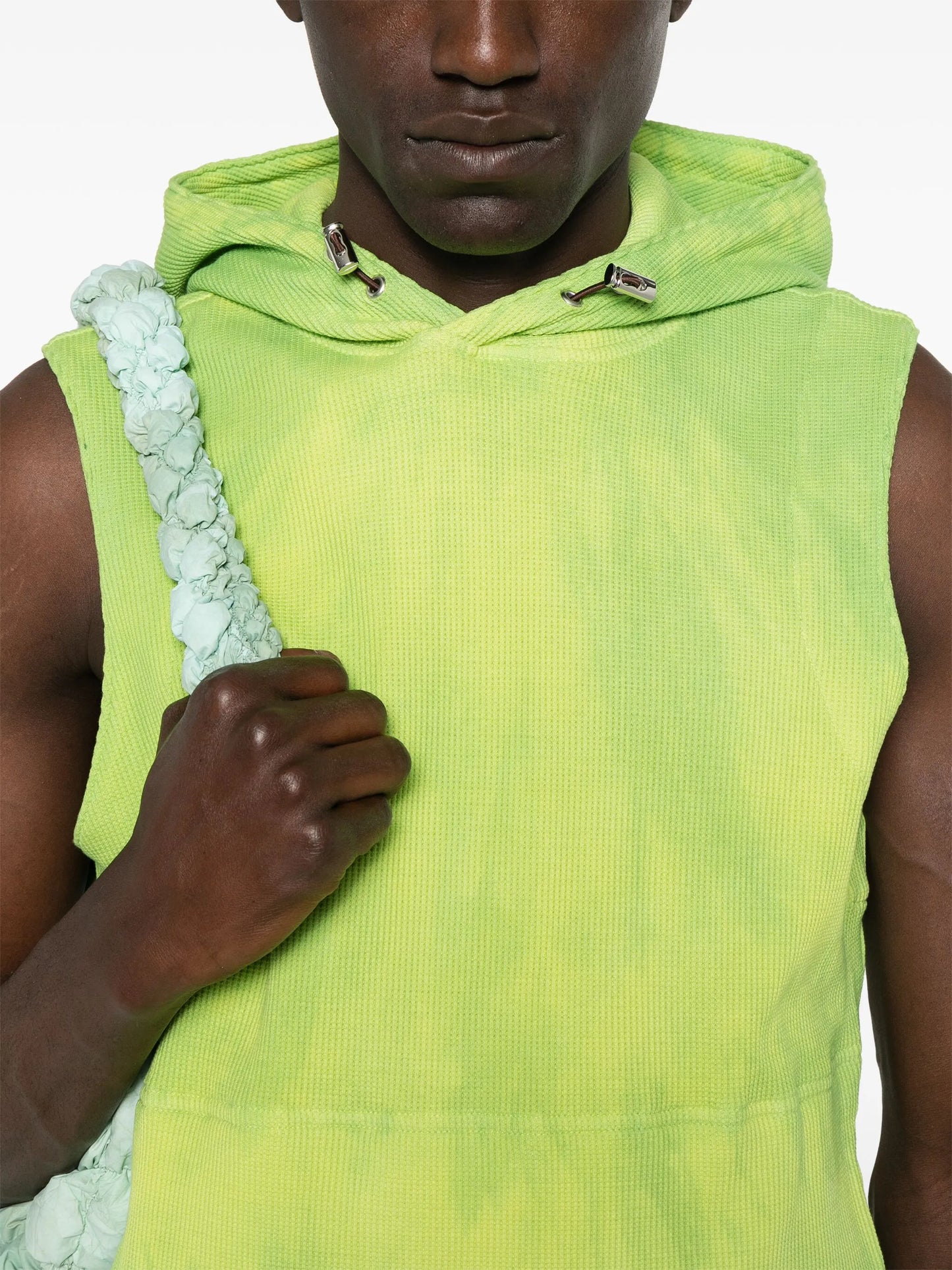 waffle-jersey hoodie