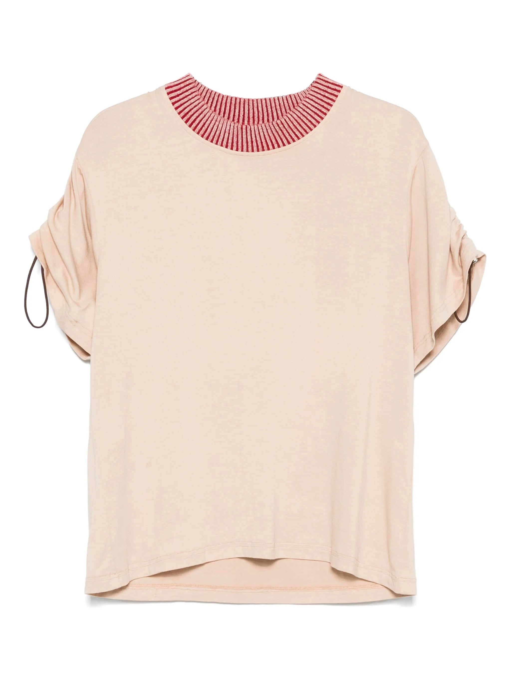 ribbed-neck T-shirt