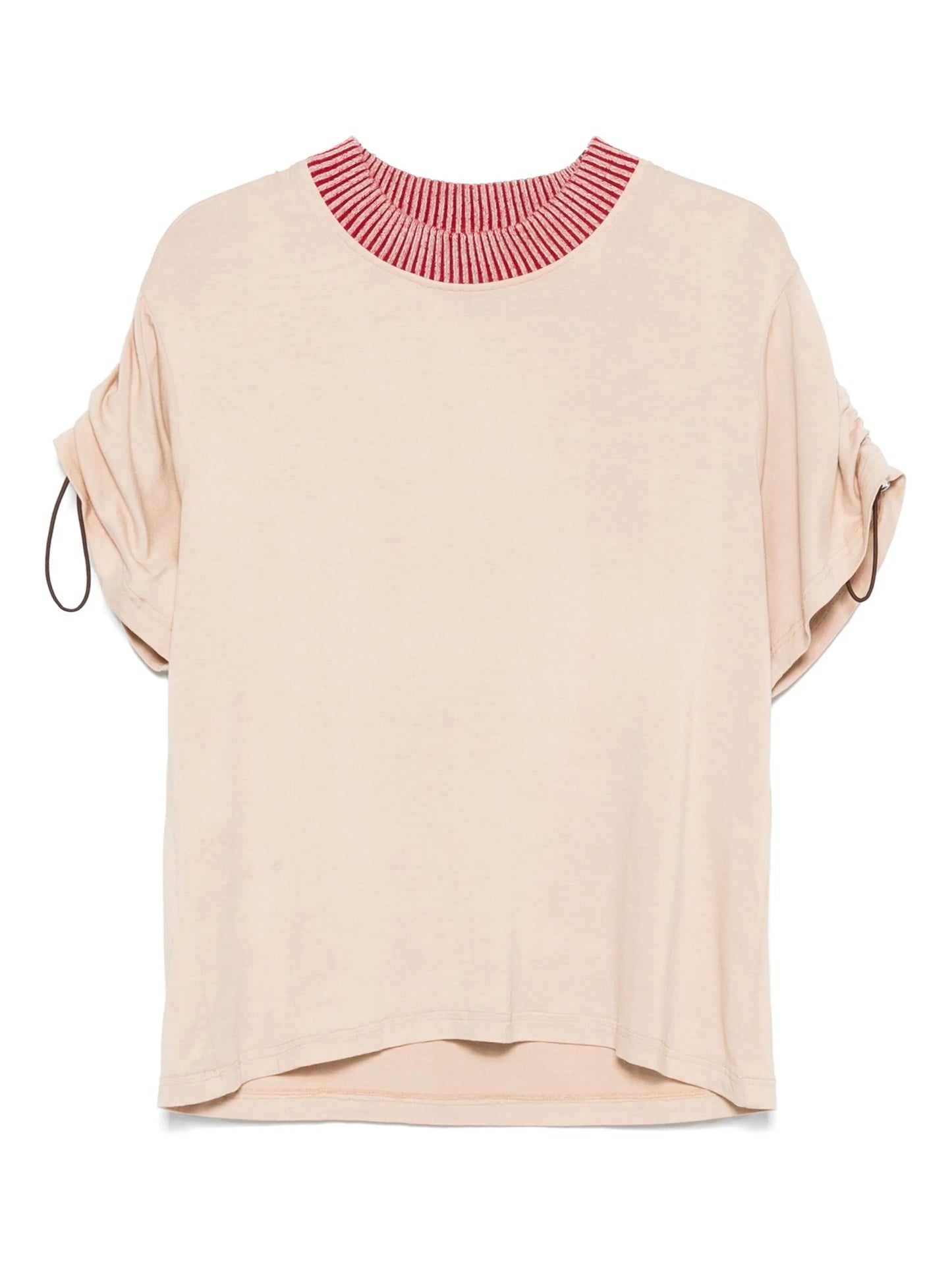 ribbed-neck T-shirt