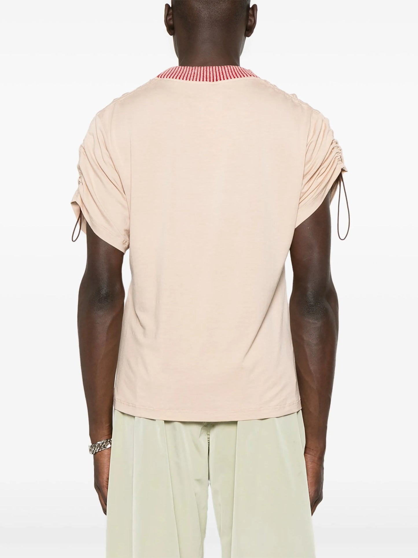 ribbed-neck T-shirt