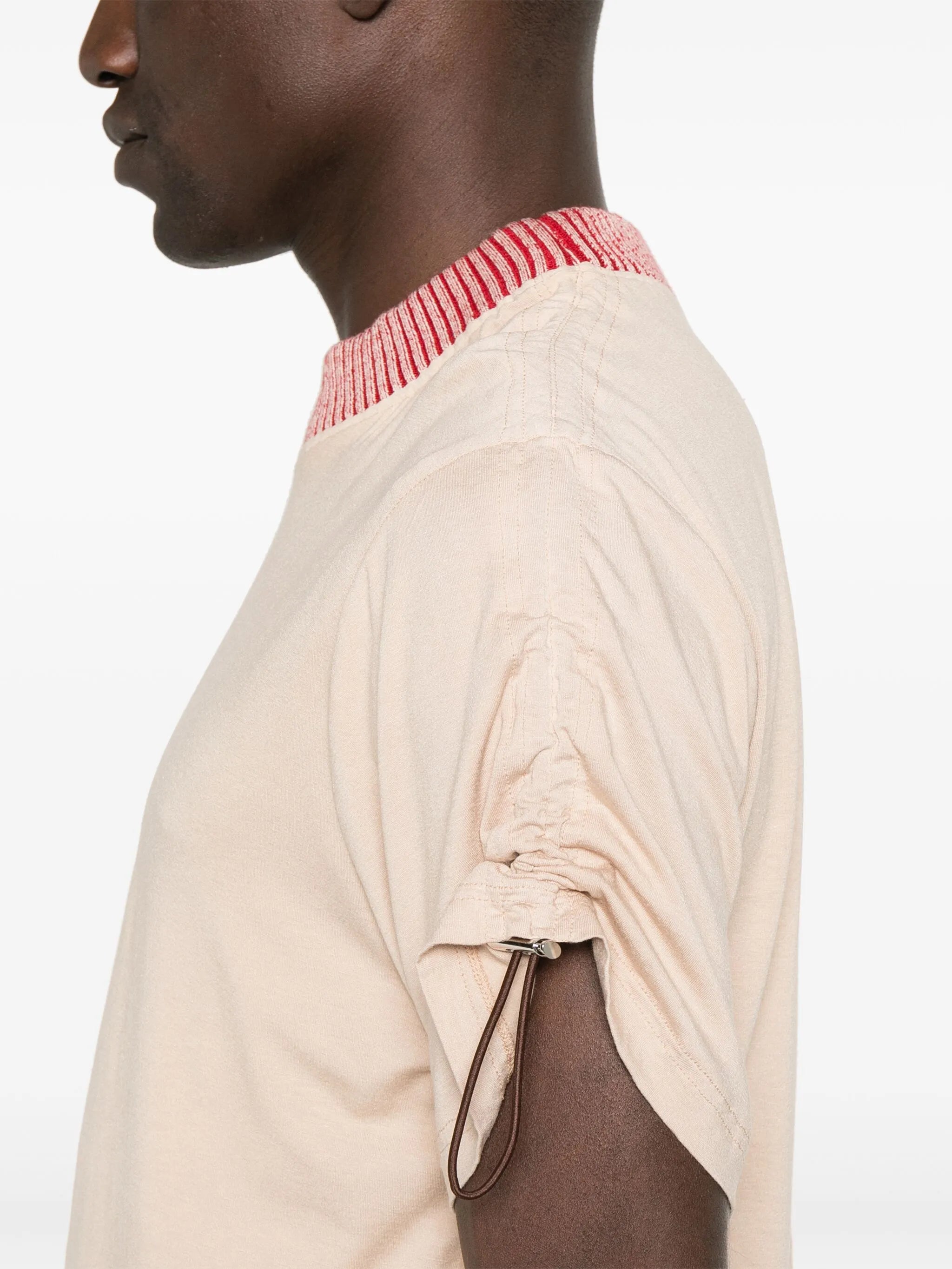ribbed-neck T-shirt